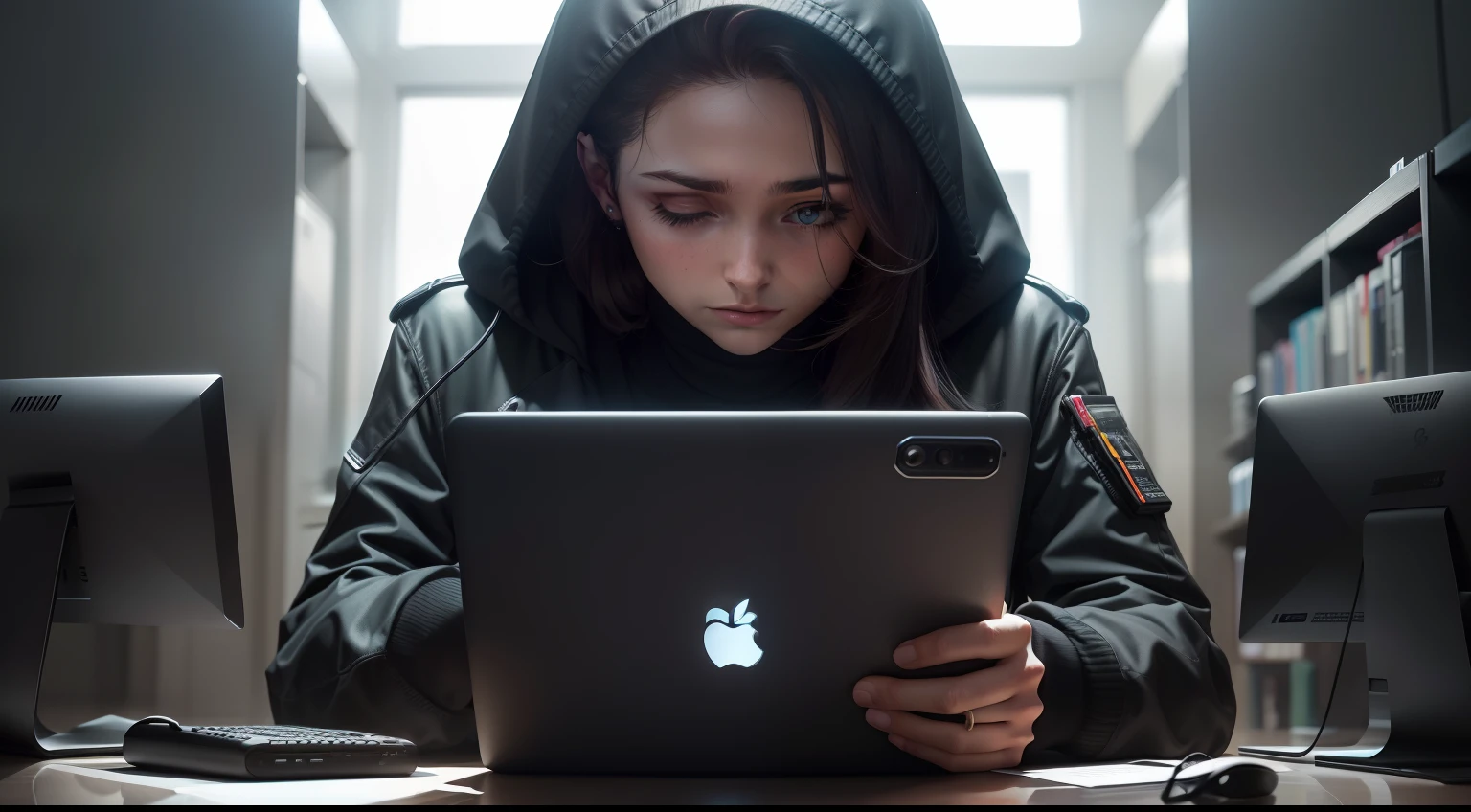 "Protecting information on a computer or smartphone, seguridad avanzada, privacidad total, interfaz intuitiva, modern design, Sensitive data protection, cifrado robusto, medidas de seguridad, confiable y seguro, Hacker protection, defensa contra amenazas, Safeguarding your most important secrets"