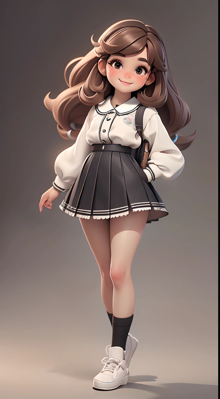 Anime girl in school uniform,Bring a wallet and handbag, render of a cute 3d anime girl, anime styled 3d, Realistic anime 3 D style, Stylized anime, 3d anime girl, Surrealism female students, Anime style. 8K, Cute anime girl, Surrealism female students, Smooth anime CG art, cute 3 d render, Anime Stylization