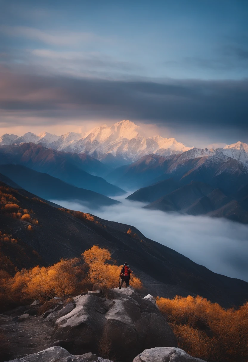 No one helped me Qingyunzhi,I went from snow to the top of the mountain;
If the hit is not such luck,You can also climb Kunlun alone。