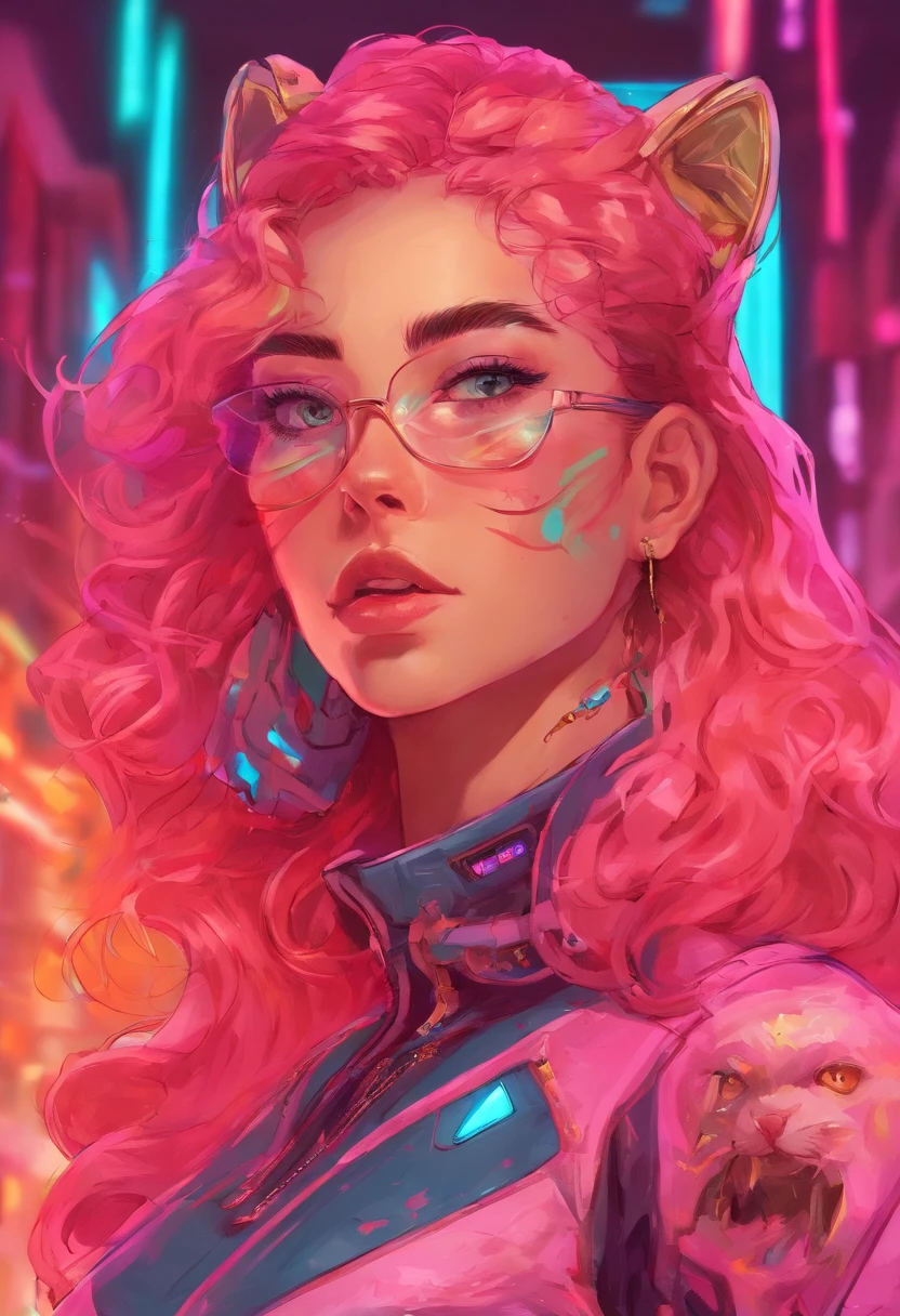 A woman with feline features, suas orelhas tem o formado de orelhas de gato, cabelos longos e ruivos, uso uma coroa de princesa veste vermelhas e rosa ,olhos de gatos, kawaii retrato realista, Guweiz, portrait of magical young girl, personagem bonito, Belo estilo de arte, Arte do Personagem Fantastic Story, Retrato bonito, Retrato bonito da mulher, Non-realist art