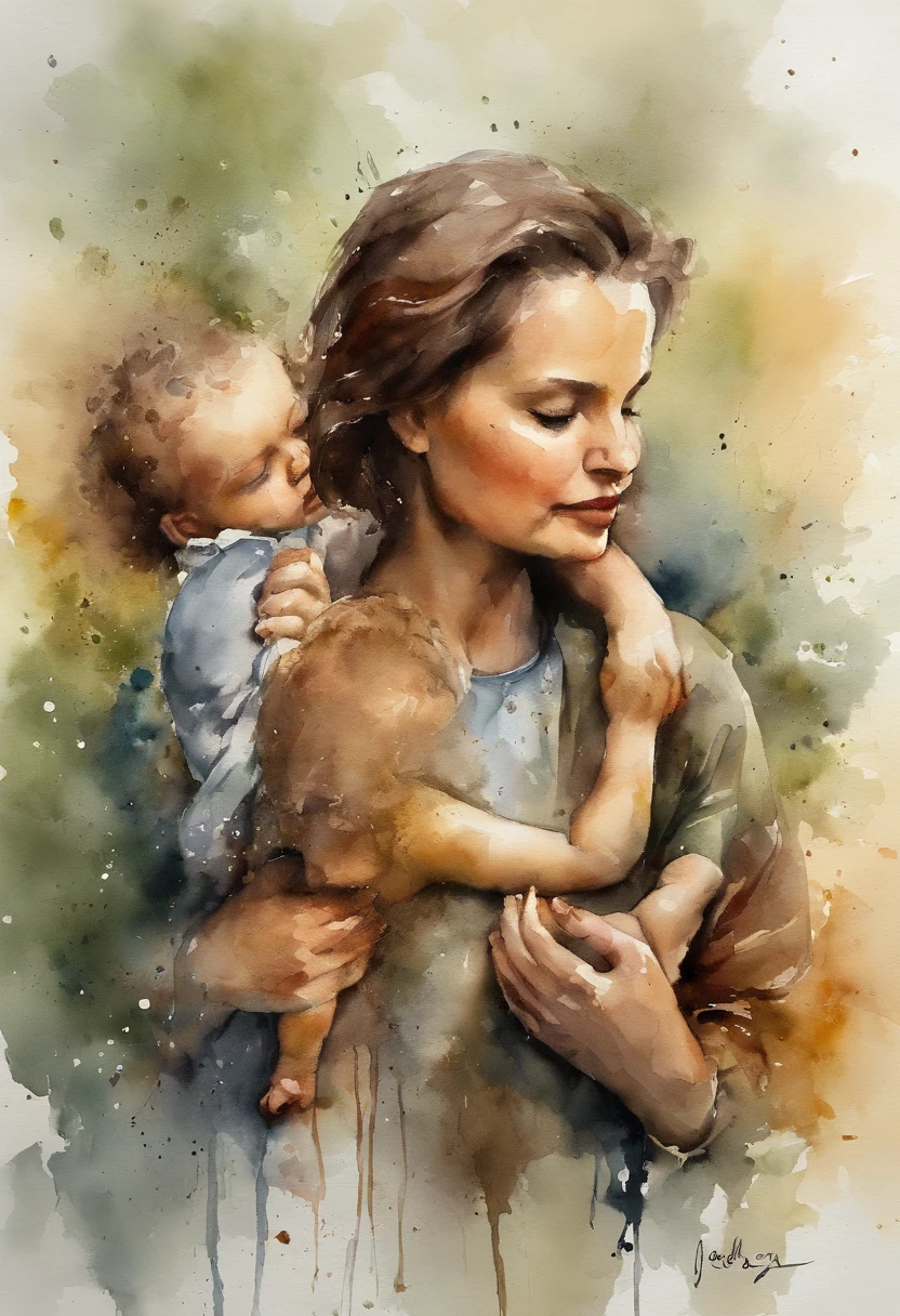 a family painting with a splatter background and spray paint effect, by Eugeniusz Zak, watercolor art, by Károly Lotz, watercolor painting, watercolor painting style, watercolor detailed art, by Reuben Tam, watercolor digital painting, watercolor , masterfully detailed watercolor, watercolor art, Grzegorz Rutkowski