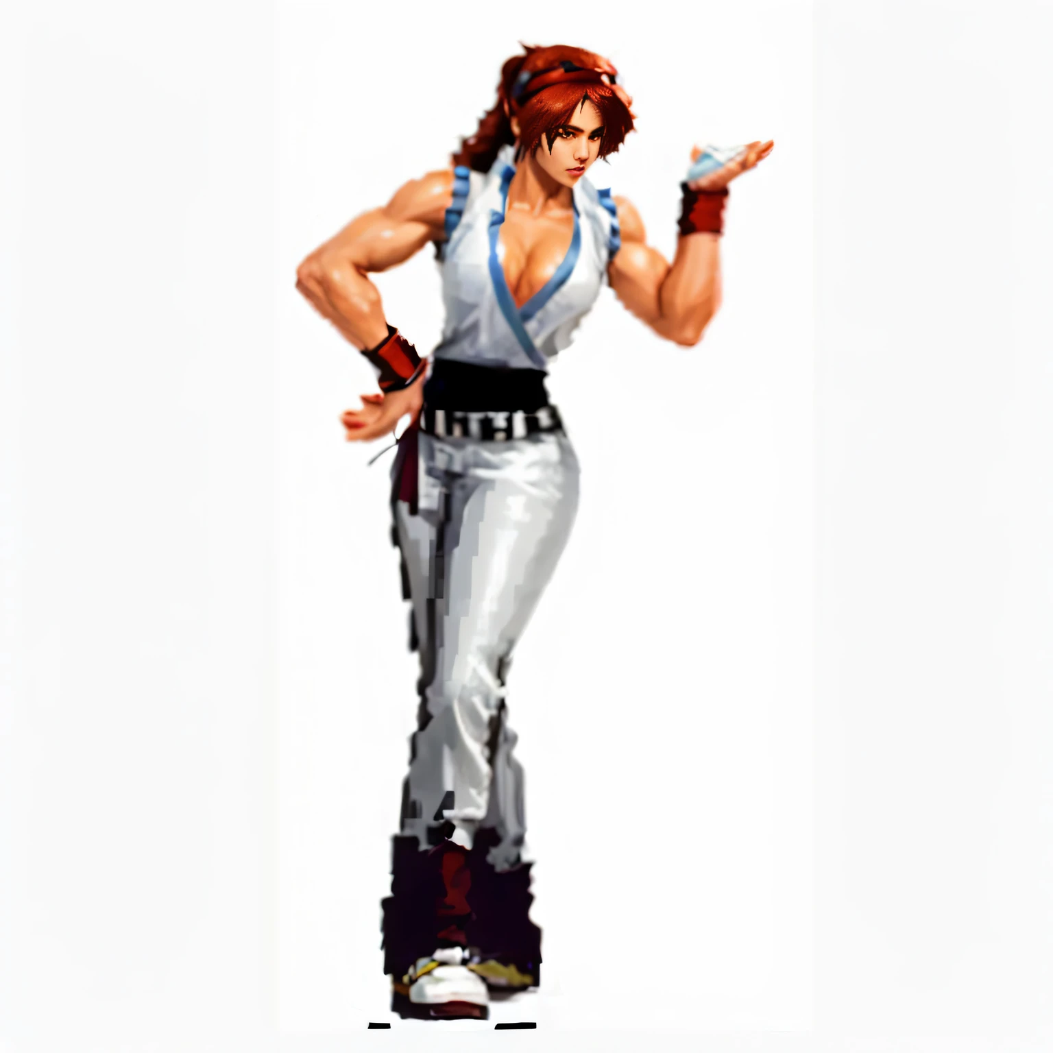the king of fighters, lutadora feminina, alta qualidade e obra prima. red headband