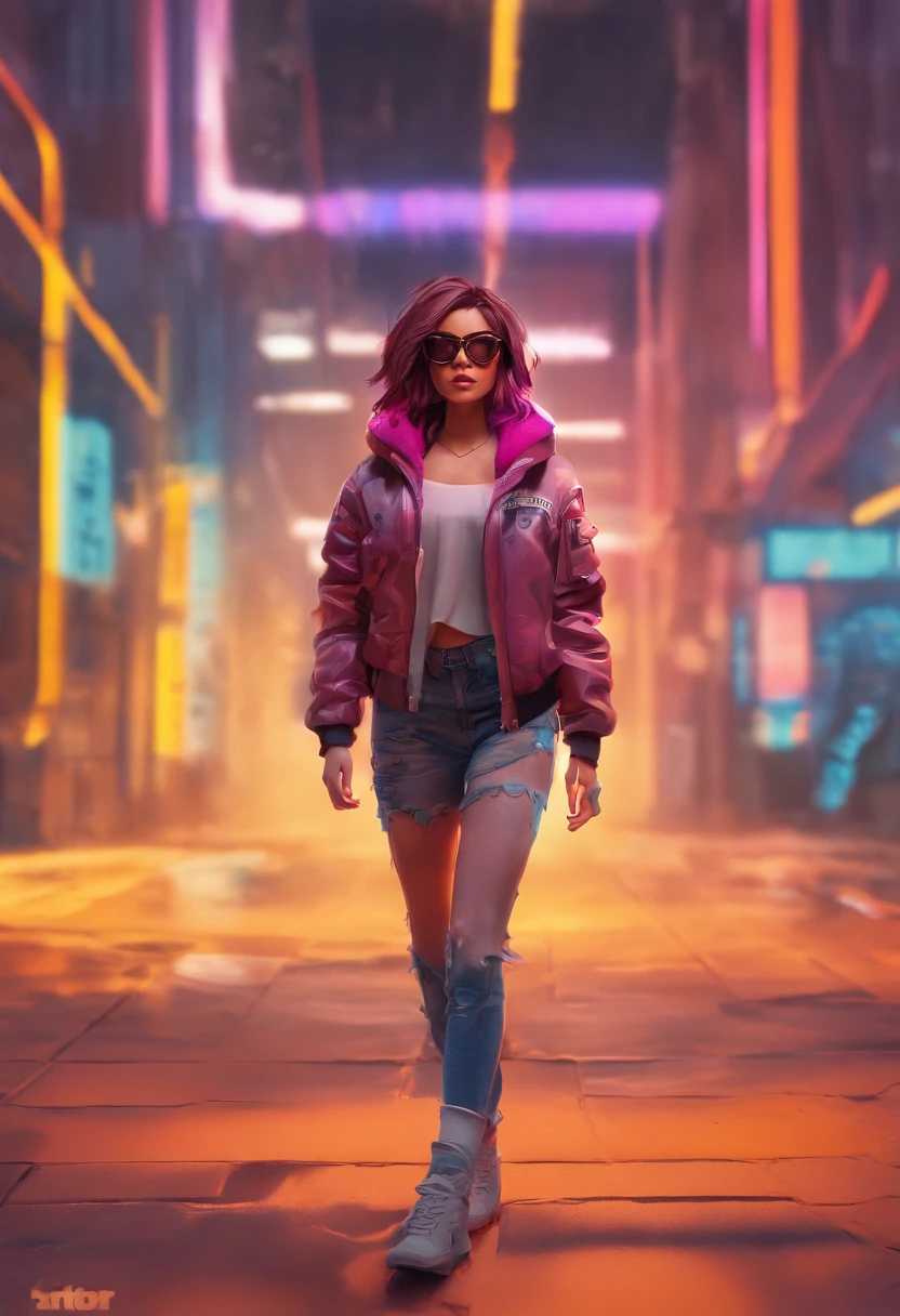 (dark shot:1.1), epic realistic, portrait of halo, female; athletic build, sunglasses, blue eyes, tartan scarf, (brown leather bomber jacket:1.2), (tight fitting, black, see thru tank-top:1.1) auburn hair by atey ghailan, by greg rutkowski, by greg tocchini, by james gilleard, by joe fenton, gradient yellow, black, brown and magenta color scheme, grunge aesthetic!!! graffiti tag wall background, art by greg rutkowski and artgerm, soft cinematic light, adobe lightroom, photolab, hdr, intricate, highly detailed, (depth of field:1.4), faded, (neutral colors:1.2), (hdr:1.4), (muted colors:1.2), hyperdetailed, (artstation:1.4), cinematic, warm lights, dramatic light, (intricate details:1.1), complex background, (rutkowski:0.66), (teal and orange:0.4)