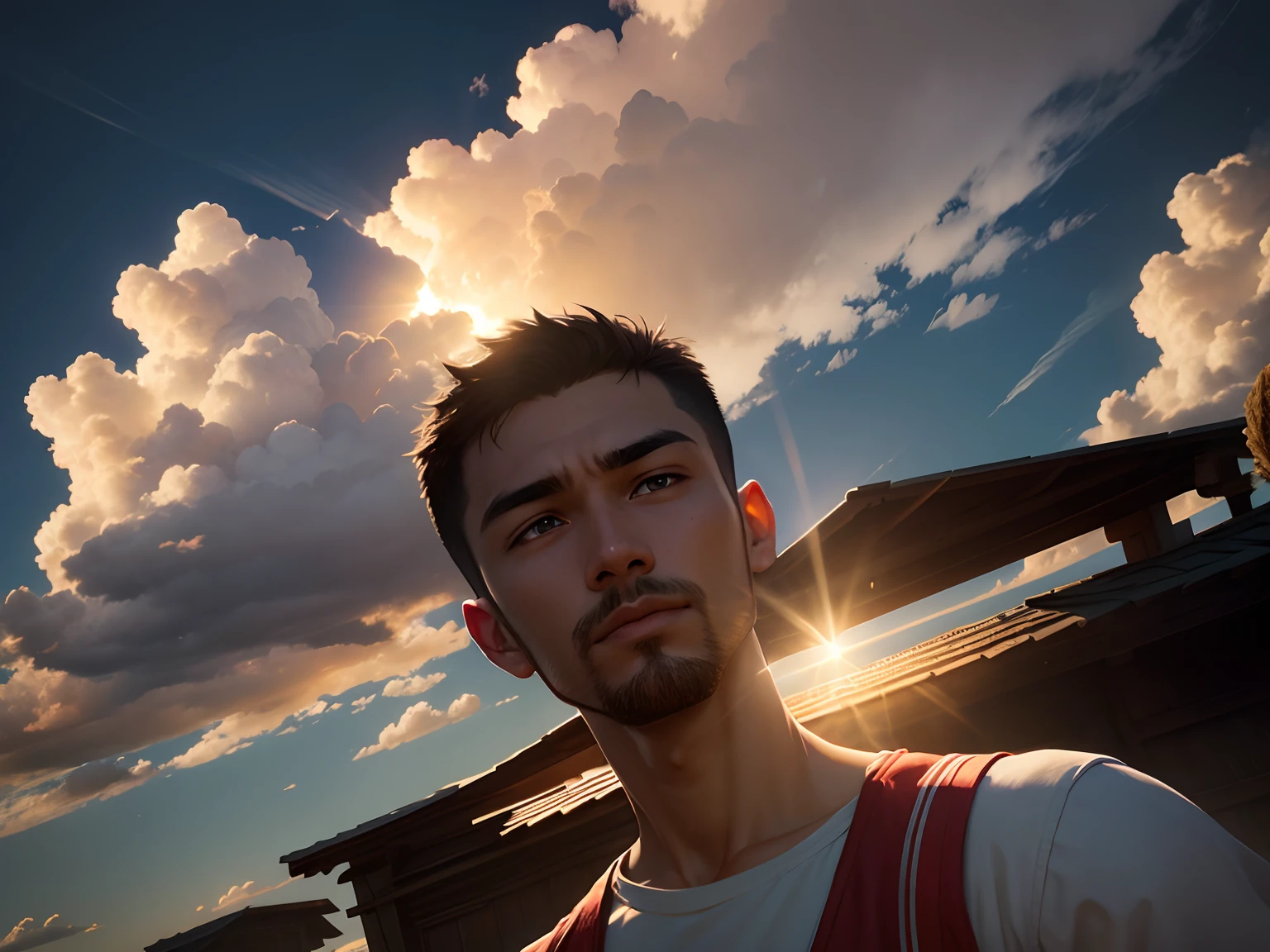 Handsome background lighting sky cloud sun