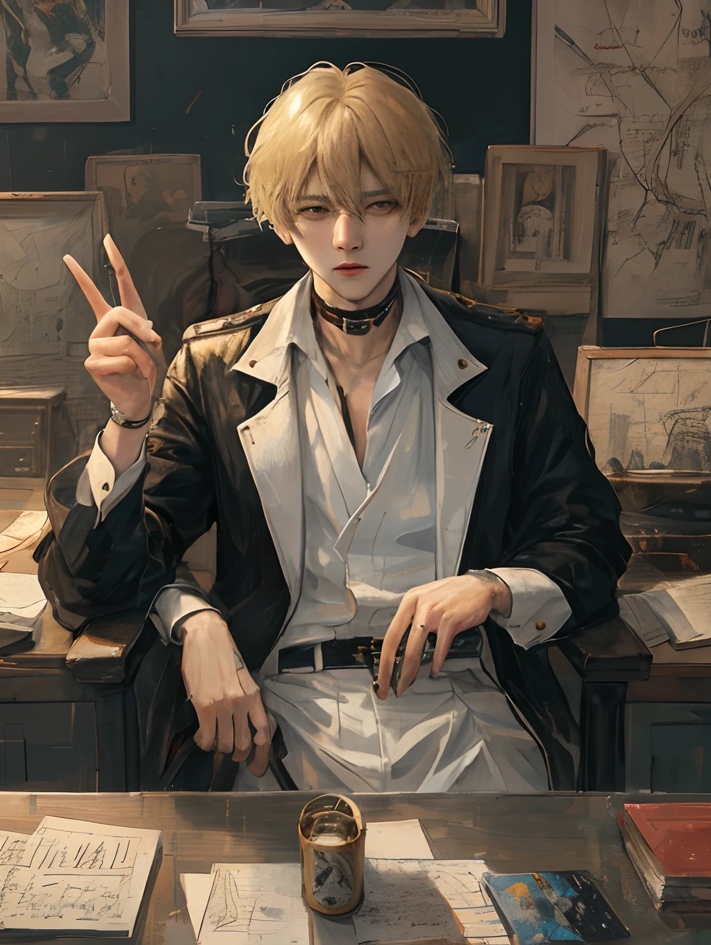 kim taehyung, blond hair, cigarette