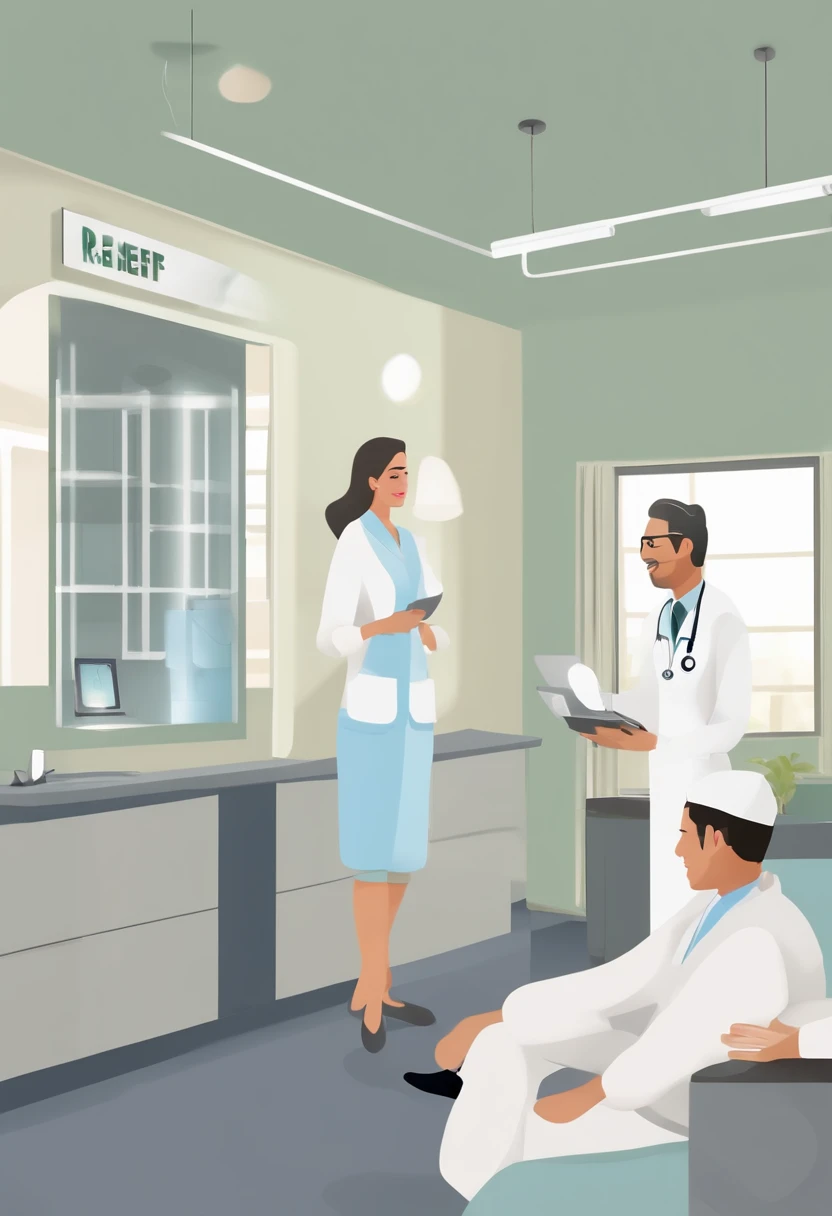 **[Opening scene]**
*(The camera spins over the clinic's exterior with a clear sign of the clinic's name. Gentle and uplifting music plays in the background.)*

**Ravi (Sound)**: "Welcome to our state-of-the-art hair and eyebrow transplant clinic, where we restore your confidence."

**[Scene 1]**
*(The camera is moved into the clinic and shows the reception area, waiting room and counselling rooms.)*

**Ravi (Sound)**: "Our clinic is equipped with modern facilities and comfortable environment to ensure a pleasant experience for our clients."

**[Scene 2]**
*(The camera shows the medical team conducting consultations and actions.)*

**Ravi (Sound)**: "Our highly skilled and experienced medical team is dedicated to providing you with the best possible care."

**[Scene 3]**
*(The camera shows before and after photos of patients undergoing hair and eyebrow transplantation.)*

**Ravi (Sound)**: "Through hair and eyebrow transplant services, we have helped countless people regain their self-esteem."

**[Final scene]**
*(The camera displays the clinic's contact information on the screen.)*

**Ravi (Sound)**: "Contact us today to schedule your consultation. Let us help you rediscover your confidence.."