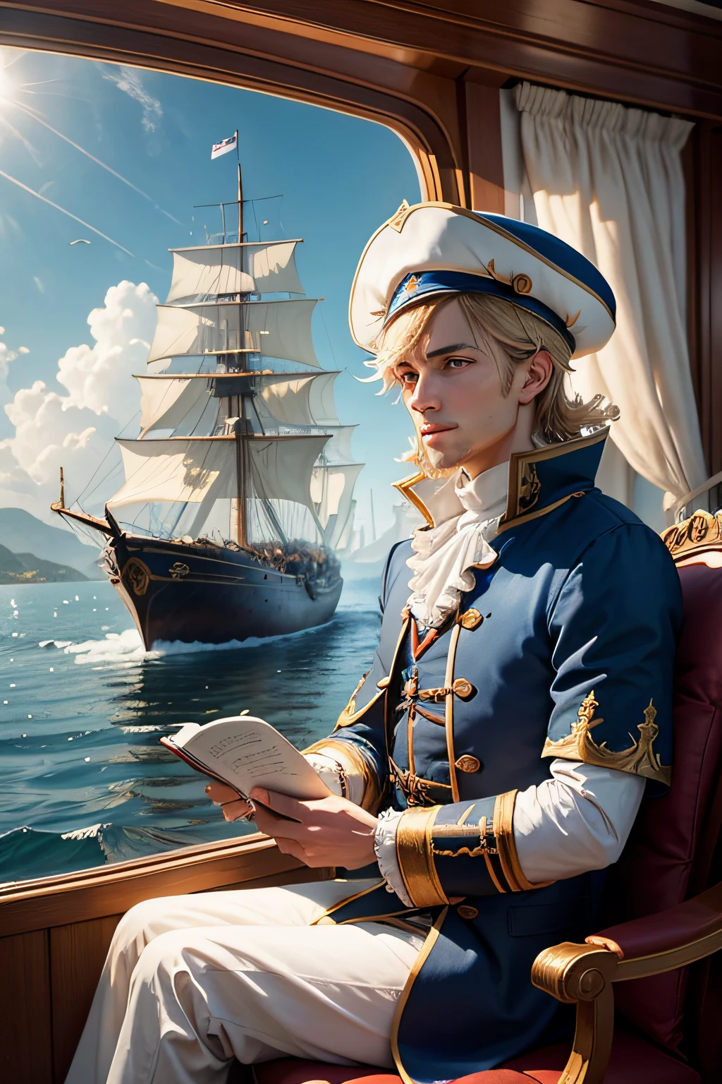 Christophe Colomb sur son bateau