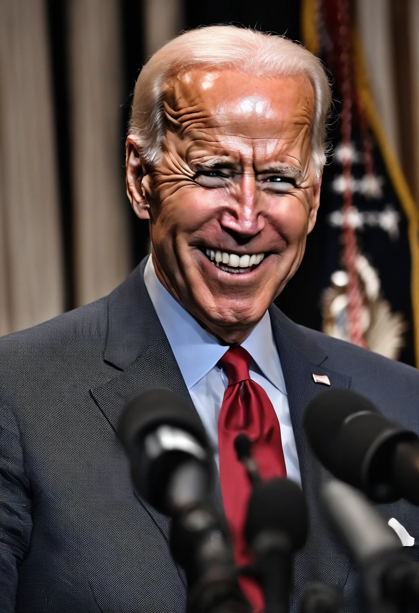 sleepy Joe Biden next to a sign that reads "404"
