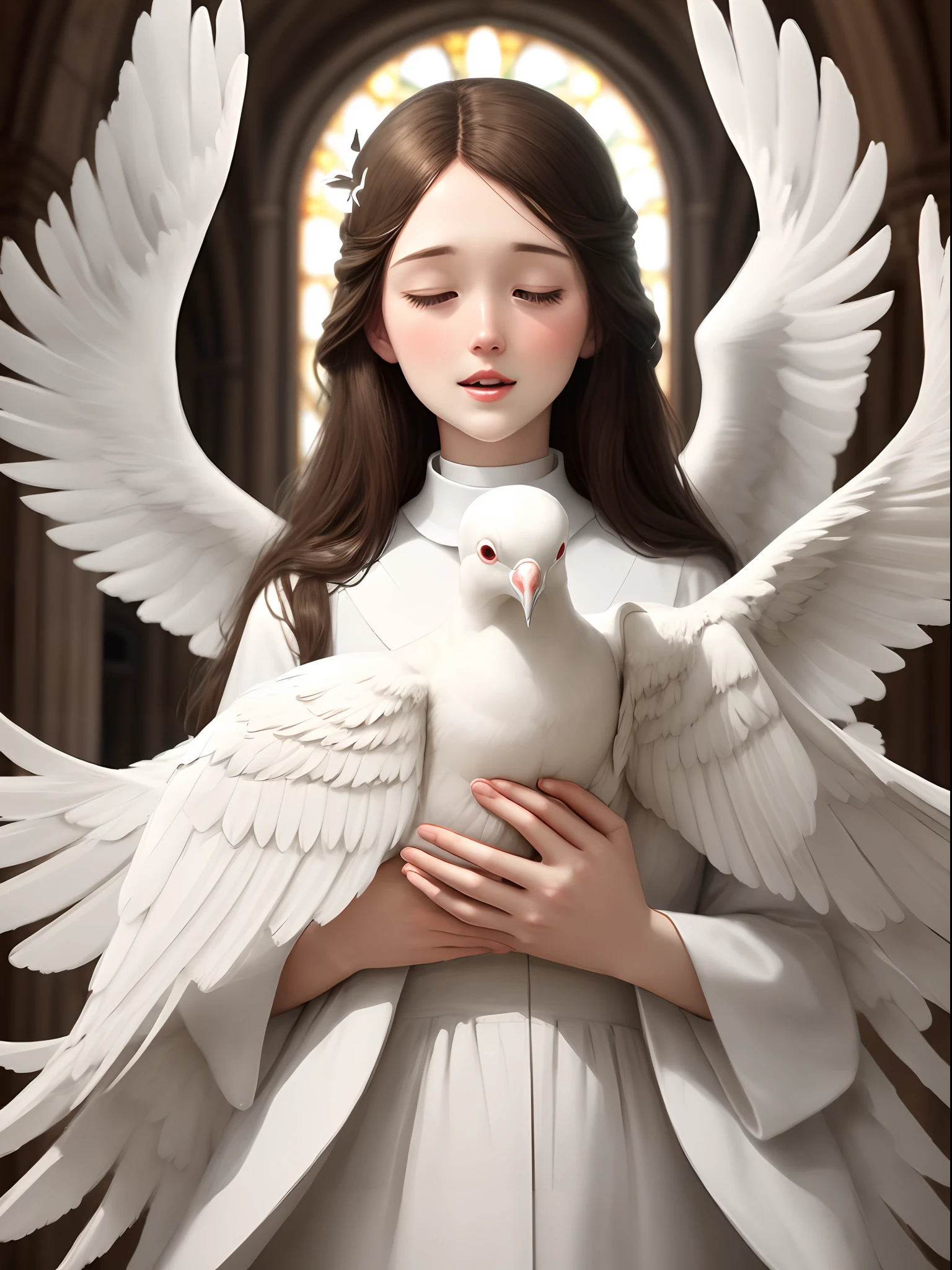 Holy spirit, white dove Christianity,