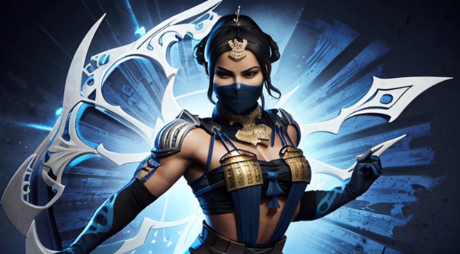 Kitana from Mortal Kombat posing in victory pose in her best outfit, (melhor qualidade, 4k, Altas, master part:1.2), ultra-detalhado, Realistic:1.37, Rosto e corpo detalhados, flowing hair, confident expression, cores vibrantes, guerreiro de artes marciais, olhos ferozes, Athletic Physique, traje intrincado, intricate design patterns, foco nítido, postura poderosa, dynamic pose, Cinematic lighting, fantasy scenery, personagem de jogo de luta, belas paisagens ao fundo, atmosfera intensa, alto contraste, Shadows Dramatic, artistic composition, pintado digitalmente, arte conceitual do jogo, vibrant and energetic, iconic character, arte inspirada na cultura japonesa.