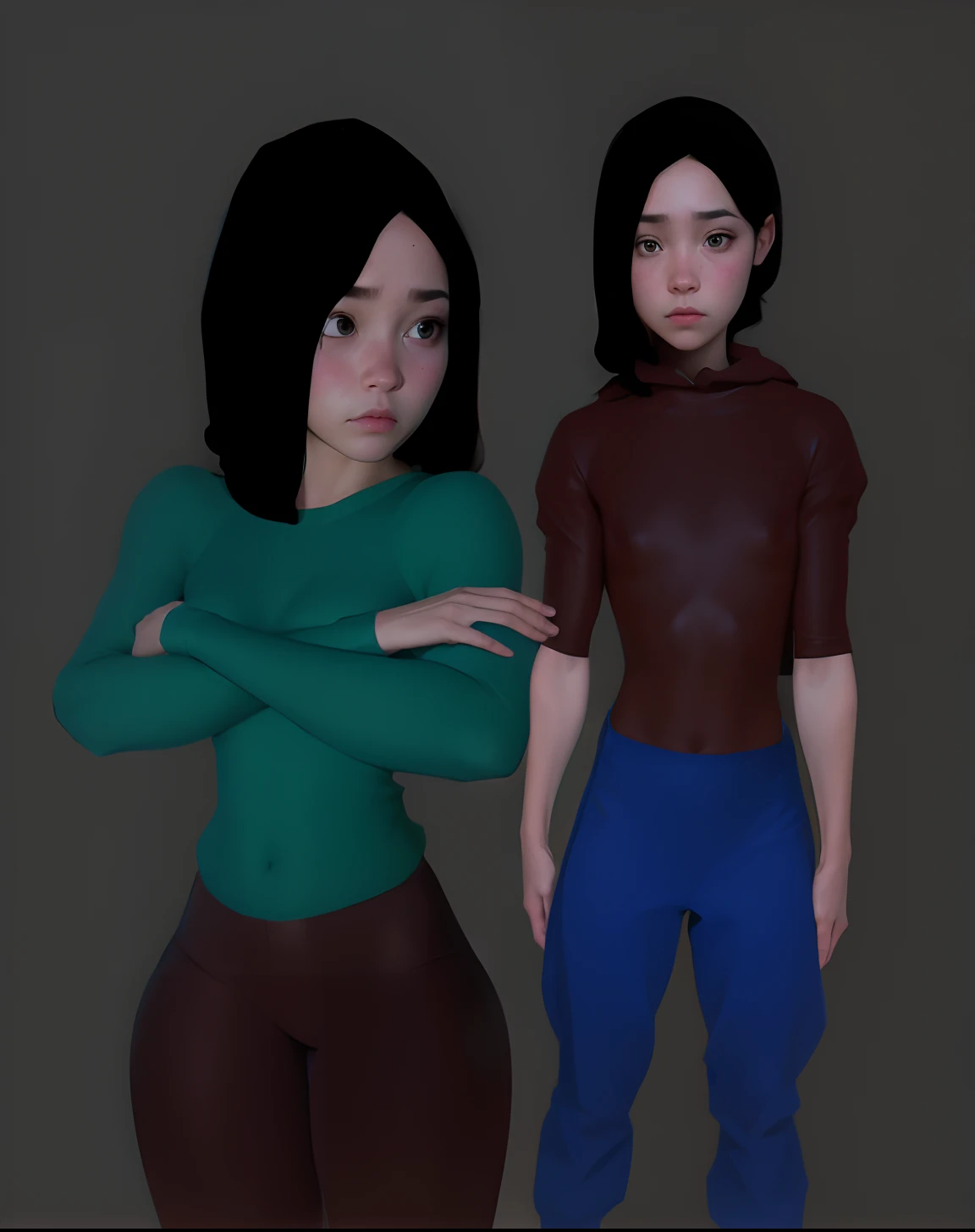 a cute girl and cute boy, sad face, realistic, super detail, 8k