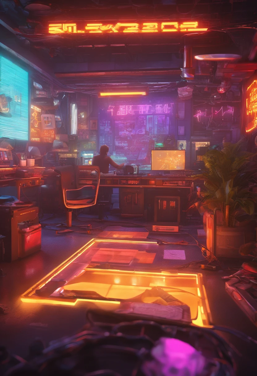 Make me a cyberpunk poster