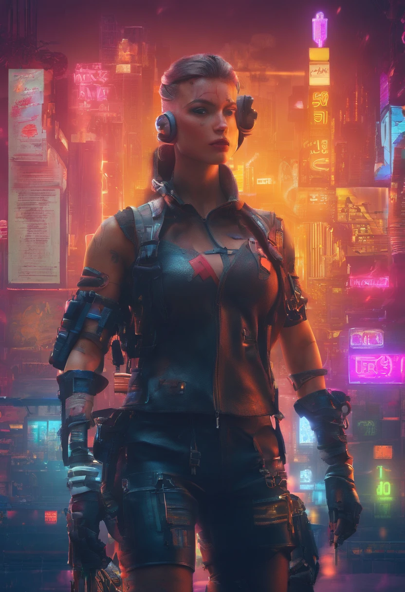 Make me a cyberpunk poster