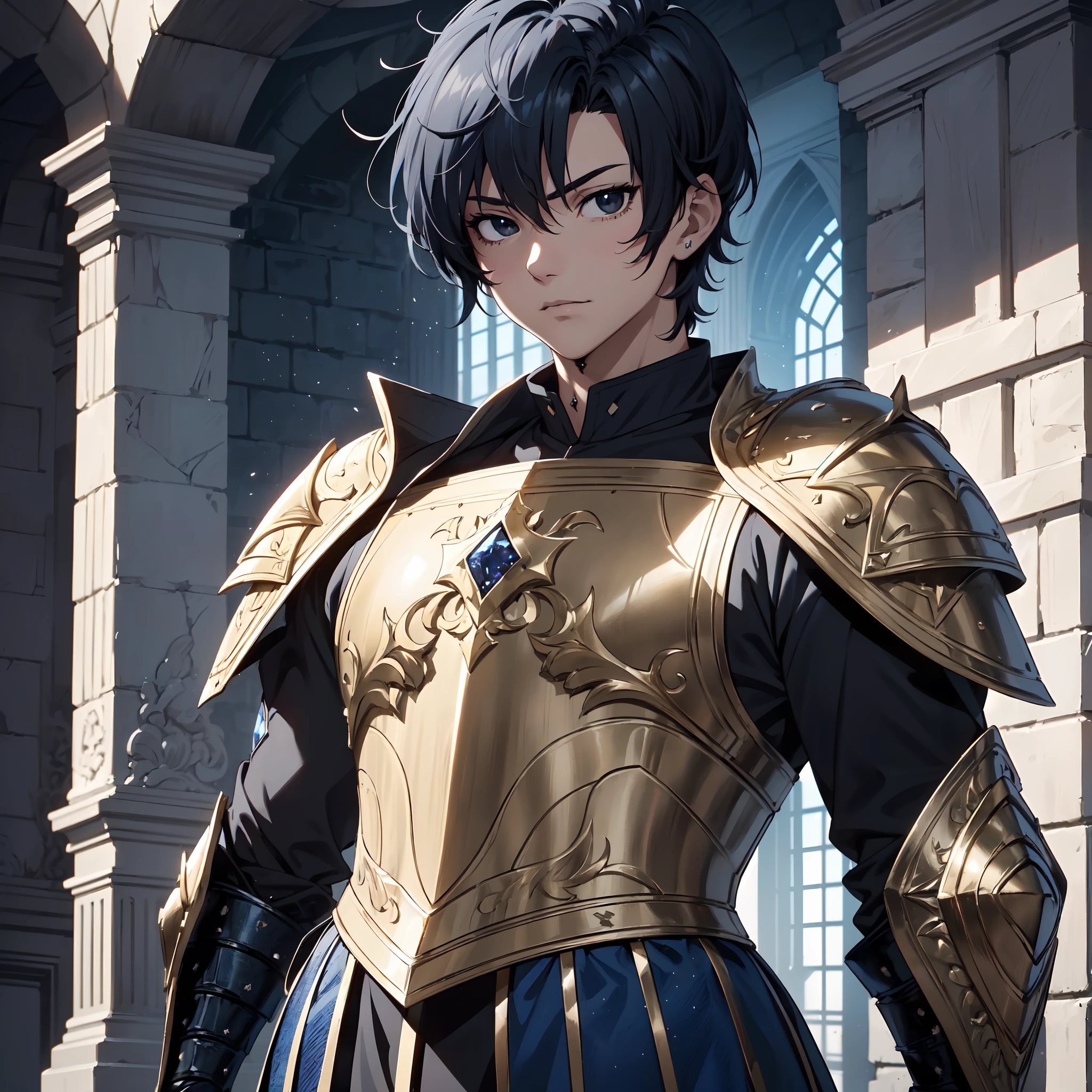 128K Ultra High Definition,
128K Ultra High Quality,
128K Ultra High Resolution,
Best Definition,
Best Quality,
Best Resolution,
Perfectly Detailed,
Perfectly Designed,
Extremely Detailed,
Extremely Designed,
Hyper Detailed,
Hyper Definition,
Hyper Quality,
Hyper Resolution,
Masterpiece,
(((Anime))),
Body Shot,
(((Boy))),
Handsome,
Muscular Body,
(((Black Short Hair))),
(((Black Eyes))),
(((Hyper Detailed & Perfectly Designed Blue Sapphire Armor Plates))),
(((Hyper Detailed & Perfectly Designed Engraving Jeweled Baron Armor))),
(((Inside Of Medieval Royal Palace Background Scenery))),