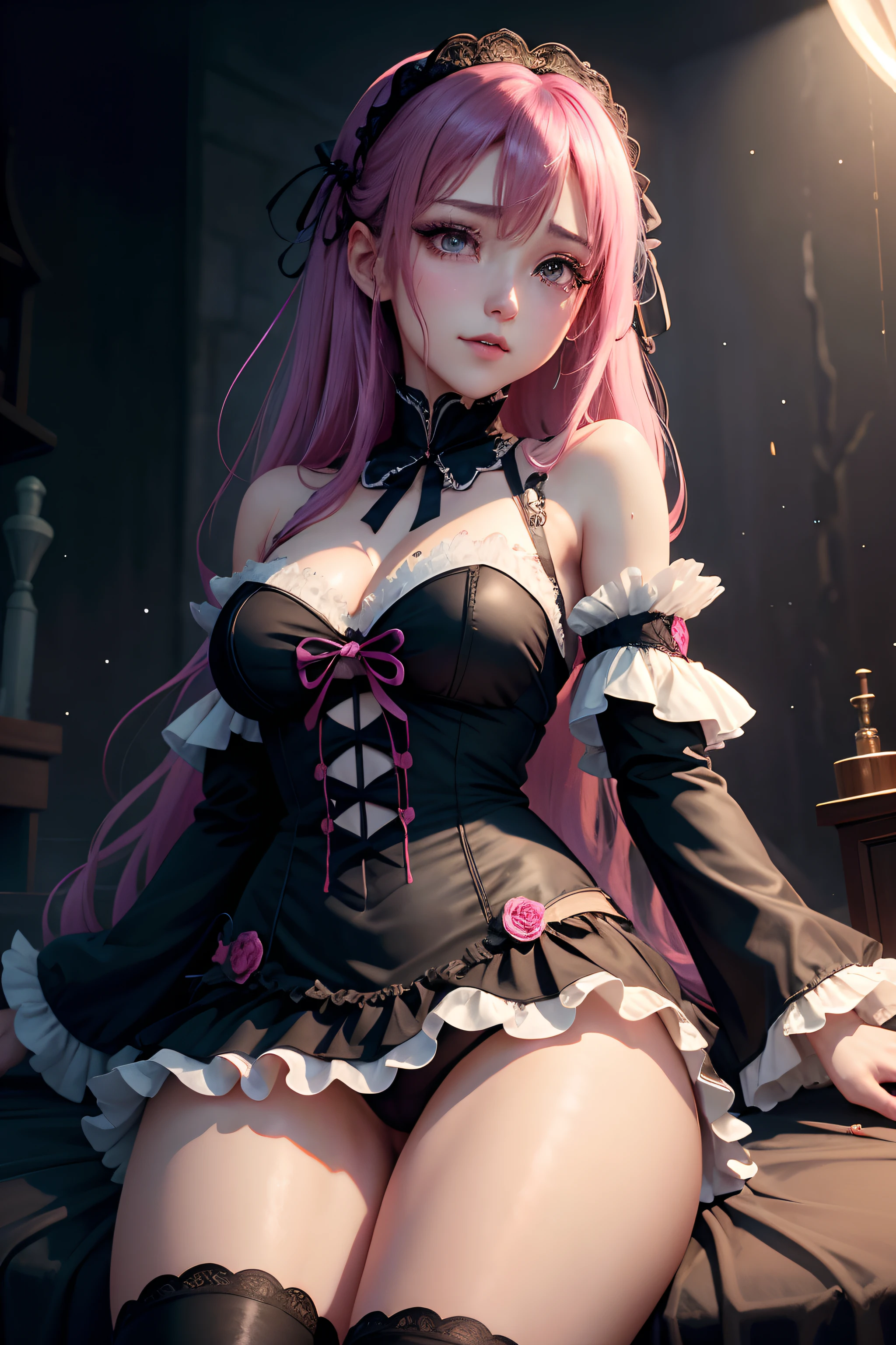 A sexy、Glamour、A slight smil、garterbelts、knee high socks、panthyhose、Beautifying the world、Unhappy、Lament my night's fantasy、Beautie、Beautiful shape、wretched、ghosts、wraiths、Evil Spirit、Beautiful、boredom、Unusual beauty、Bewitching、Fornication、Hard Dark Gothic Makeup、Maniacal、Deep night sky、horor、bell sleeves、Wizard Sleeve、twin-tail hair、Black Dark Eyeshadow、Visual Lock、slaves、crying how bright、mourn、Sad songs、Good skin luster、Lace pink、Long hair straight hair、Dark Gothic Makeup、Dark smile、An abnormal、Restless Palace、Kamimei、Pleasant look、Fragrant beauty、Smell、lovely、Kiss Face、age19、carriage、Lying、seductiv、from below looking up、 slightly plump thighs、Strong sexual pleasure、masturbation、A look of shame、open your legs a little、maid clothes、Dark Gothic、Longer dress、Gothic ta、toilet、Toilet room、bath room、Get on your knees、Angle from below、An anguished look that seems to leak pee、Pink hair、Rub your crotch and feel good、It's a face that looks like it's going to sexually.、Stained glass background、closing eye、s asleep、Open your mouth wide、Glitter of sweat on the thighs、Glitter of sweat on the face、Glitter of sweat on your shoulders、