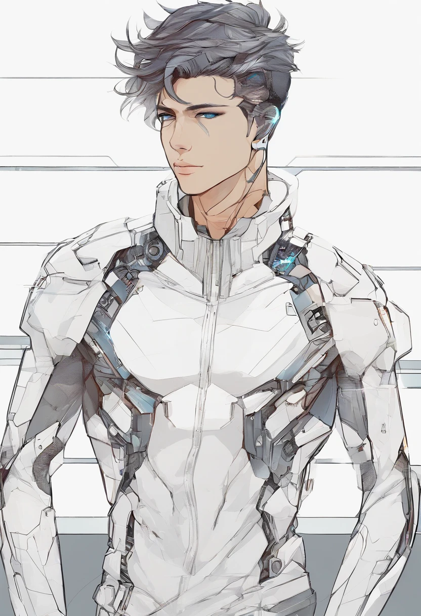 Generate me a cyberpunk hot young dude