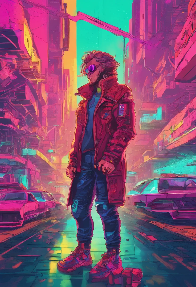 Generate me a young hot cyberpunk dude