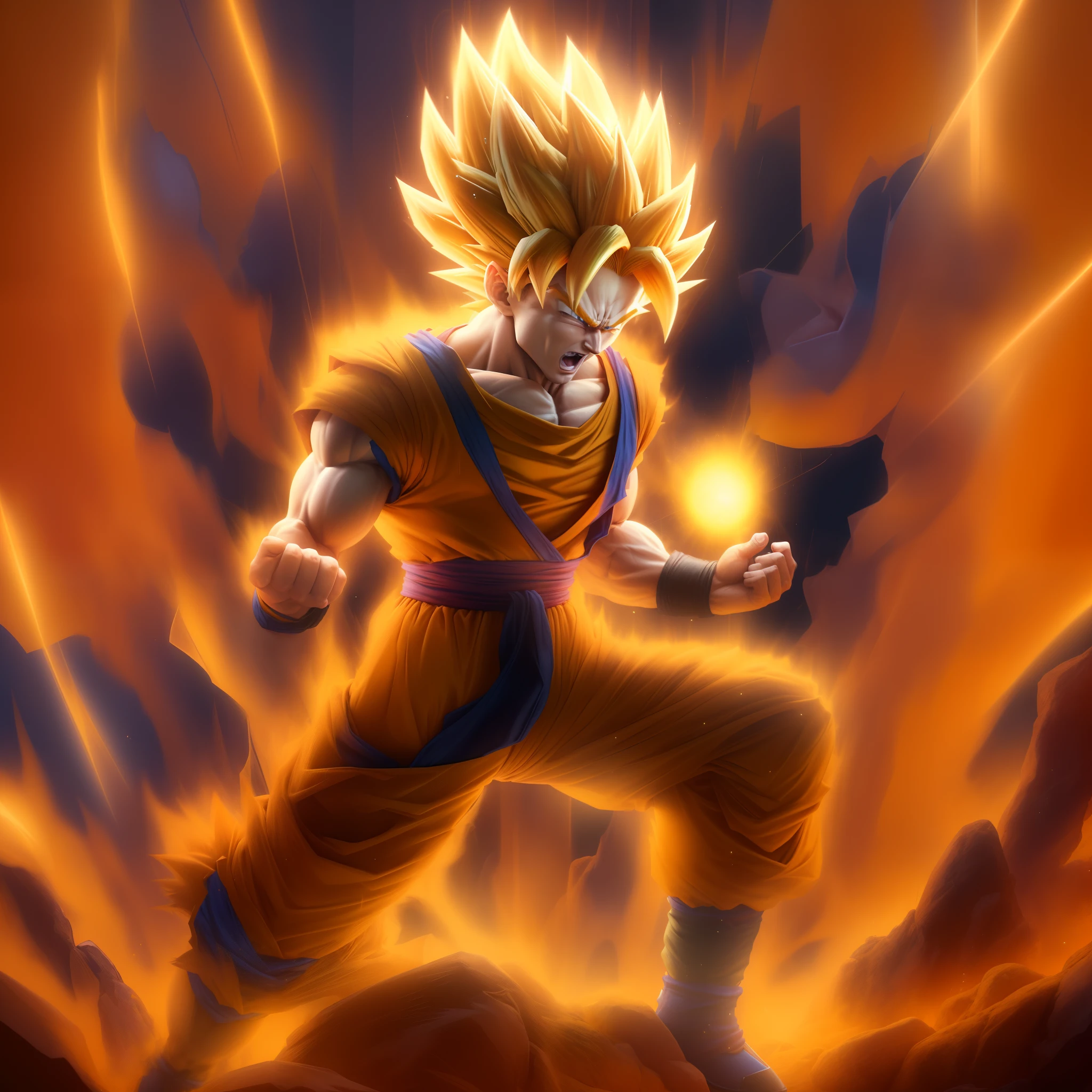 a very nice picture of a very nice dragon ball character, super saiyan goku, super saiyan, super sayian goku, son goku, goku from dragon ball, going super saiyan, goku from dragonball z, goku from dragon ball z, super saiyan blue, goku, super sayan, highly detailed portrait of goku, badass anime 8 k