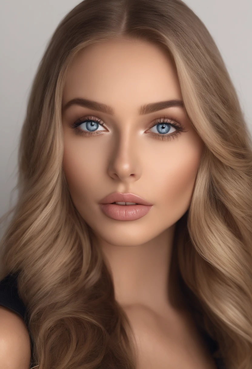 arafed woman fully , sexy girl with blue eyes, ultra realistic, meticulously detailed, portrait sophie mudd, blonde hair and large eyes, vblue eyes, violet myers, natural makeup, looking directly at the camera, face with artgram, subtle makeup, , medium to large size,   Slim dress, in The club with collorfull leds,