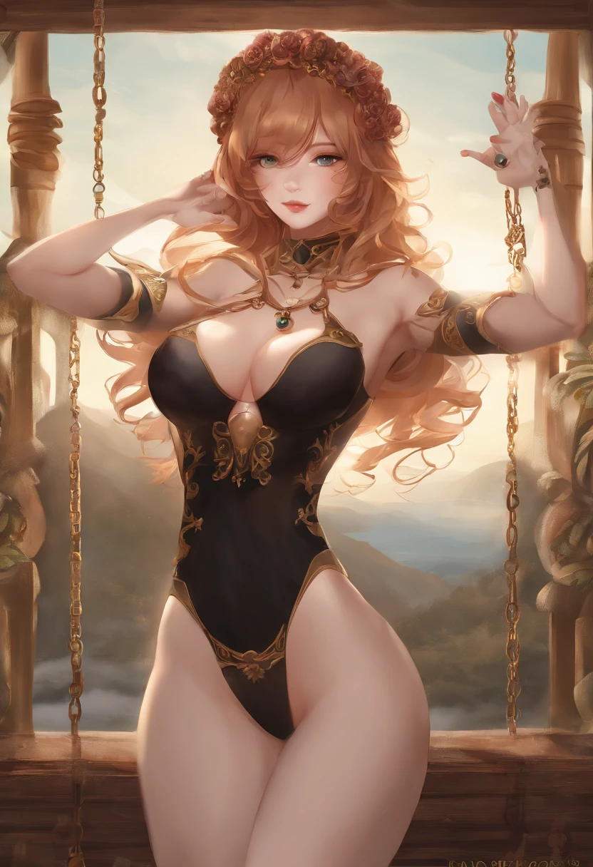 single girl, oil painting, anime, Caucasian, blonde hair, red hair, full body, full body, (((full body in frame))), focus on breasts, choker necklace, Romantic painting, hyper detailed, effeminate face, delicate face, detailed eyes, detailed face, detailed body, detailed hands, photographic quality, small head, short neck, breasts large compared to rest of body, aphrodisiac, symmetrical breasts, 4k, facing viewer, high detail, full body, sharp, full frontal, intricate, extremely large breasts, oversized breasts, booba, exposed breasts, two nipples, no more than two nipples, no more than five fingers on a hand, no less than fiver fingers on a hand, no more than two arms, no more than two breasts, feminine hands, female hands, fat ass, large buttocks, narrow waist, nipples only on breasts, only one right arm, proportionate arms, only on left arm, only ten fingers, hands attaché to arms only, only two hands, nipples on center of breasts, [[[more than two nipples]]], [[[deformed]]], [[[more than ten fingers]]], [[[less than ten fingers]]], [[[more than two nipples]]], [[[mutation]]], [[[mutated body]]], [[[more than two nipples]]], [[[more than two arms]]], [[[malformed]]], [[[contorted]]], [[[more than two hands]]], [[[fused fingers]]], [[[more than two hands]]], [[[more than two arms]]], [[[more than two nipples]]], [[[deformed hands]]], [[[more than two breasts]]], [[[more than two hands]]], [[[full body not in frame]]], [[[more than five fingers on a hand]]], [[[deformed hands]]], [[[mutated hands]]], [[[male hands]]]