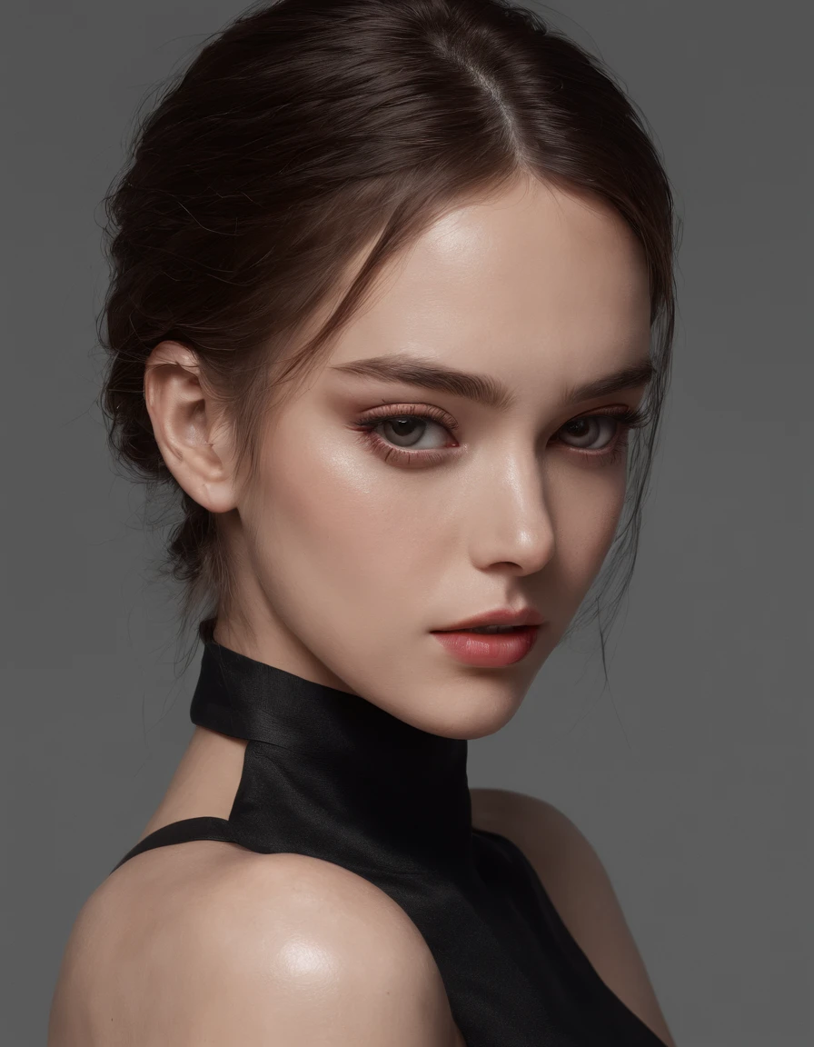 Best quality, masterpiece, ultra high res, (photorealistic:1.4), raw photo, 1girl, offshoulder, in the dark, deep shadow, low key, cold light
