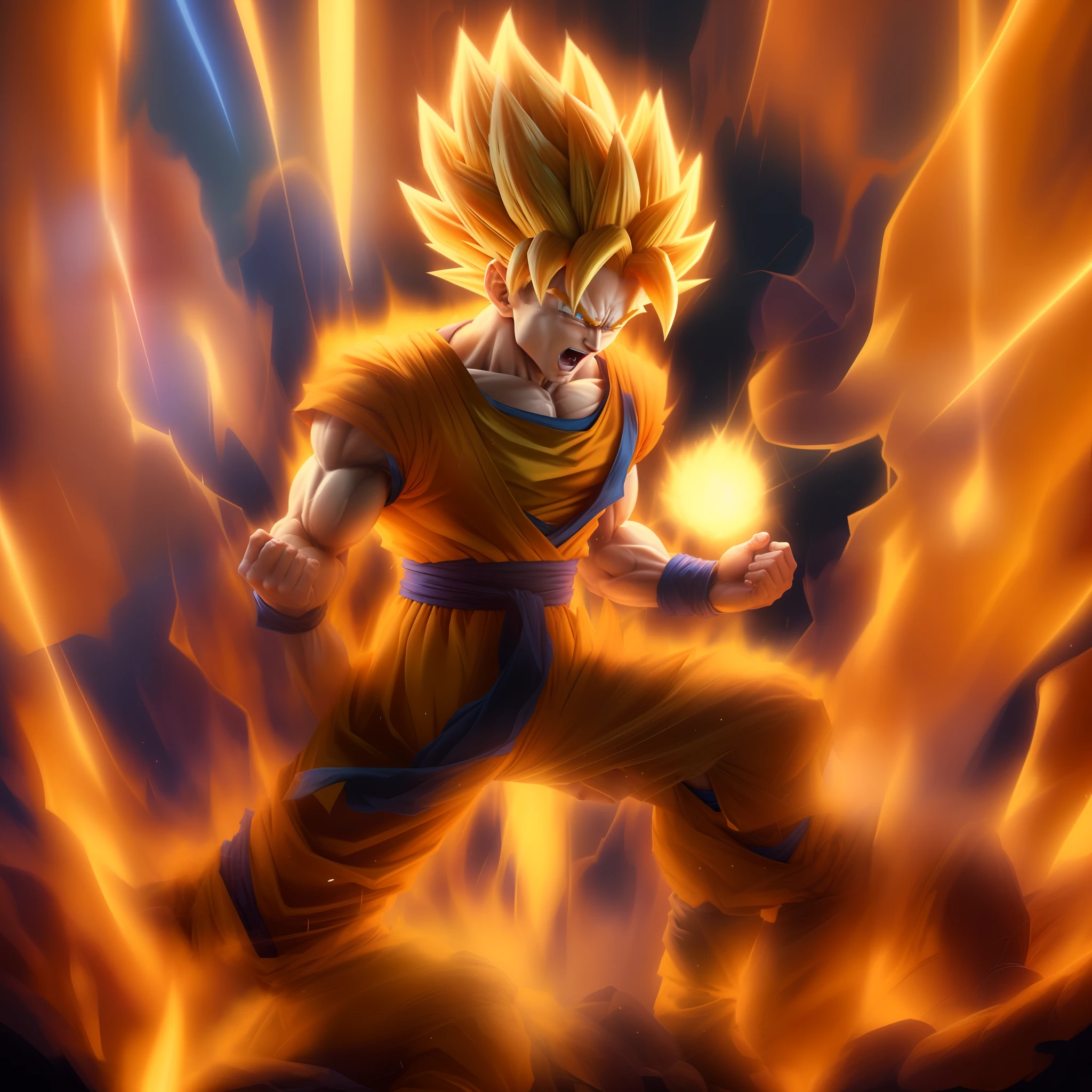 a very nice picture of a very nice dragon ball character, super saiyan goku, super saiyan, super sayian goku, son goku, goku from dragon ball, going super saiyan, goku from dragonball z, goku from dragon ball z, super saiyan blue, goku, super sayan, highly detailed portrait of goku, badass anime 8 k