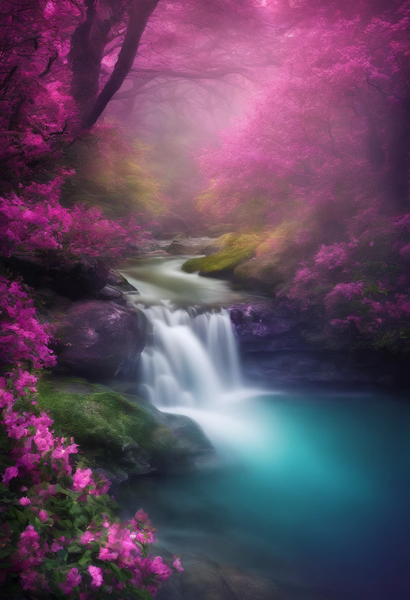 promt digital wallpapel arte digital aquarela roxo e rosa