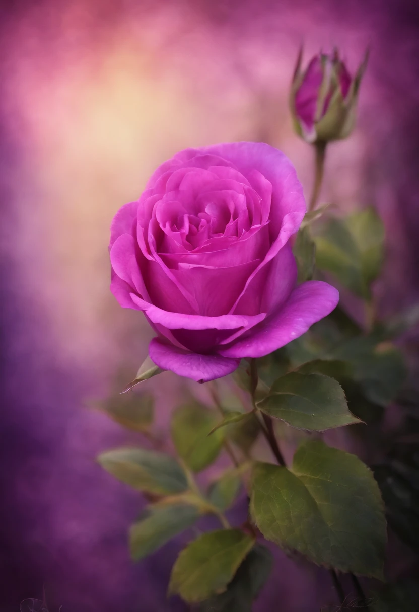 Promt digital walpapel aquareal roxo e rosa