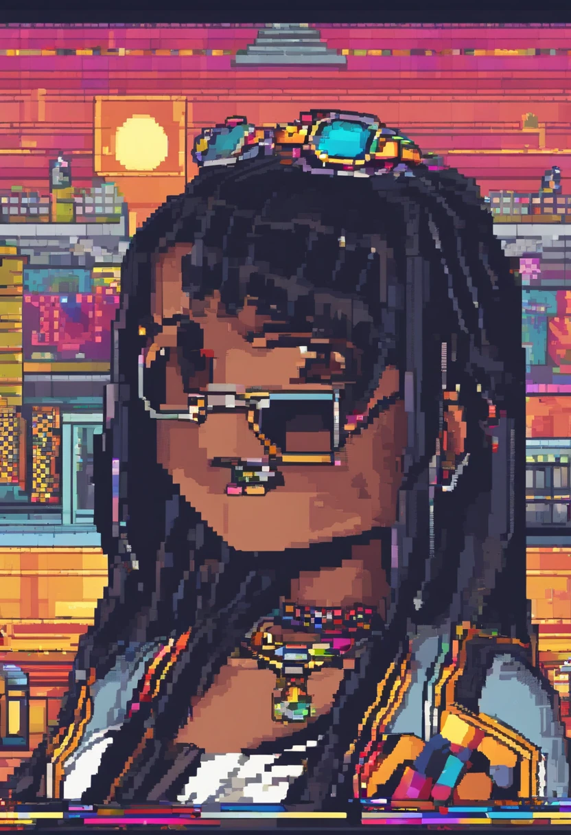 The most beautiful and sexy punk rock girl, cabello color arco iris, ojos amarillos, dark skin, usar una sudadera con capucha, Graphic T-shirt and torn skinny jeans, toneladas de tatuajes y piercings, Obra maestra perfecta, alta calidad, High resolution