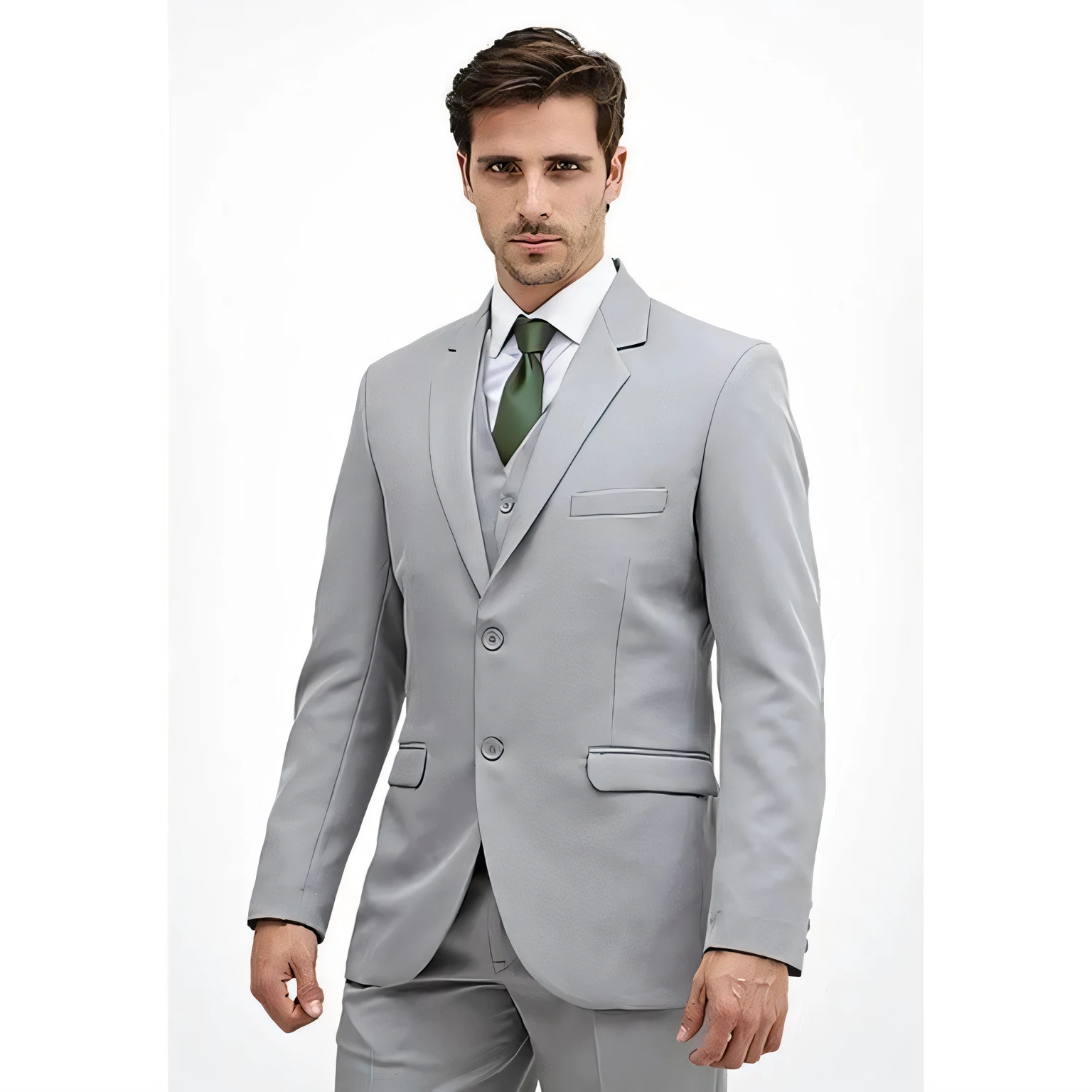 olive green tie realistic 4k