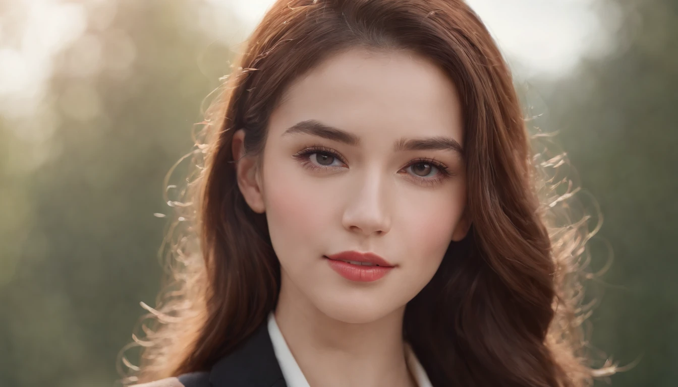 best quality, masterpiece, 1girl, Beautiful face, (photo realistic:1.3), rim lighting, (high detailed skin:1.2), 8k uhd, dslr, high quality, high resolution, 4k, 8k, Bokeh, absurdres, best ratio four finger and one thumb, (realistic:1.3), cute 1girl, wearing black formal blazer, medium breasts, short skirt,