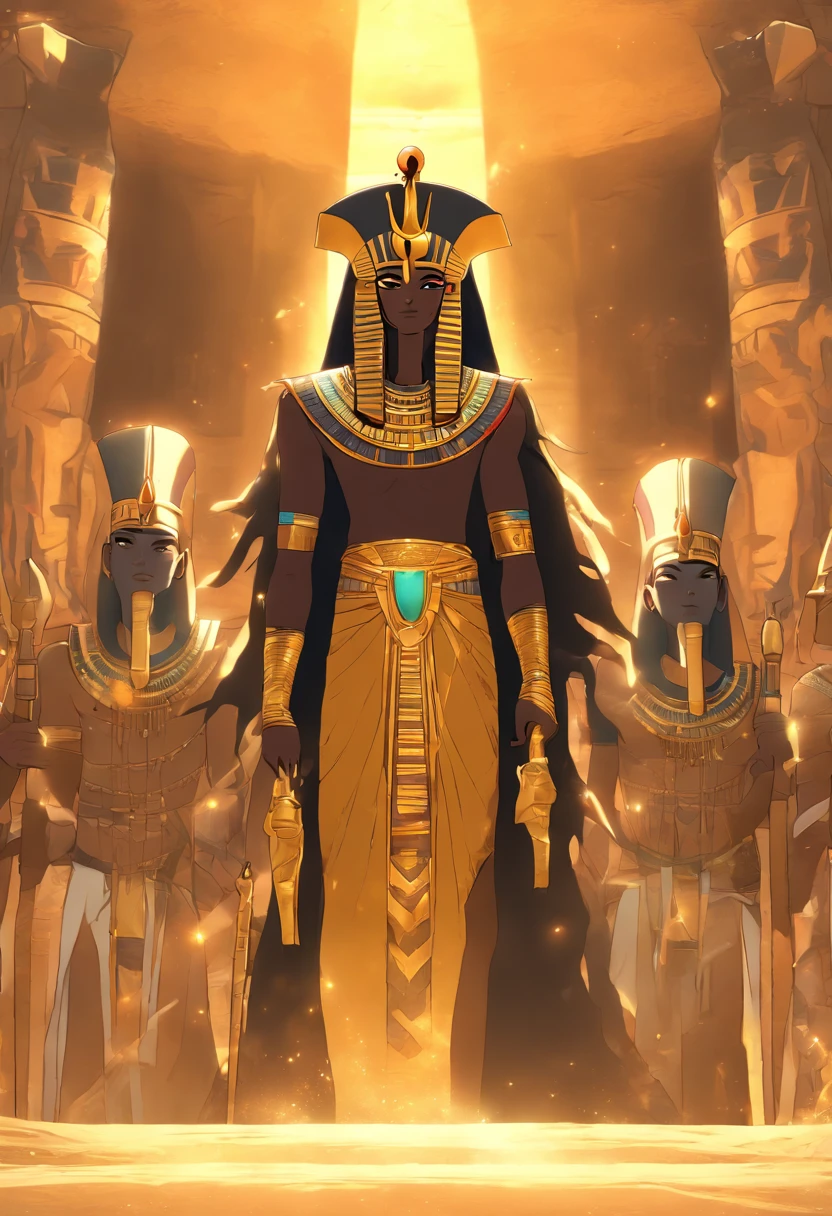 (((Egyptian God))) best quality, ultra-high resolution, 4K detailed CG, master piece,SETH,god of chaos, Egyptian mythology,expression of evil,Egyptian clothing, desert,((brother of Osiris) ) , aesthetics, Beautiful image, centered on the screen, oasis in the background