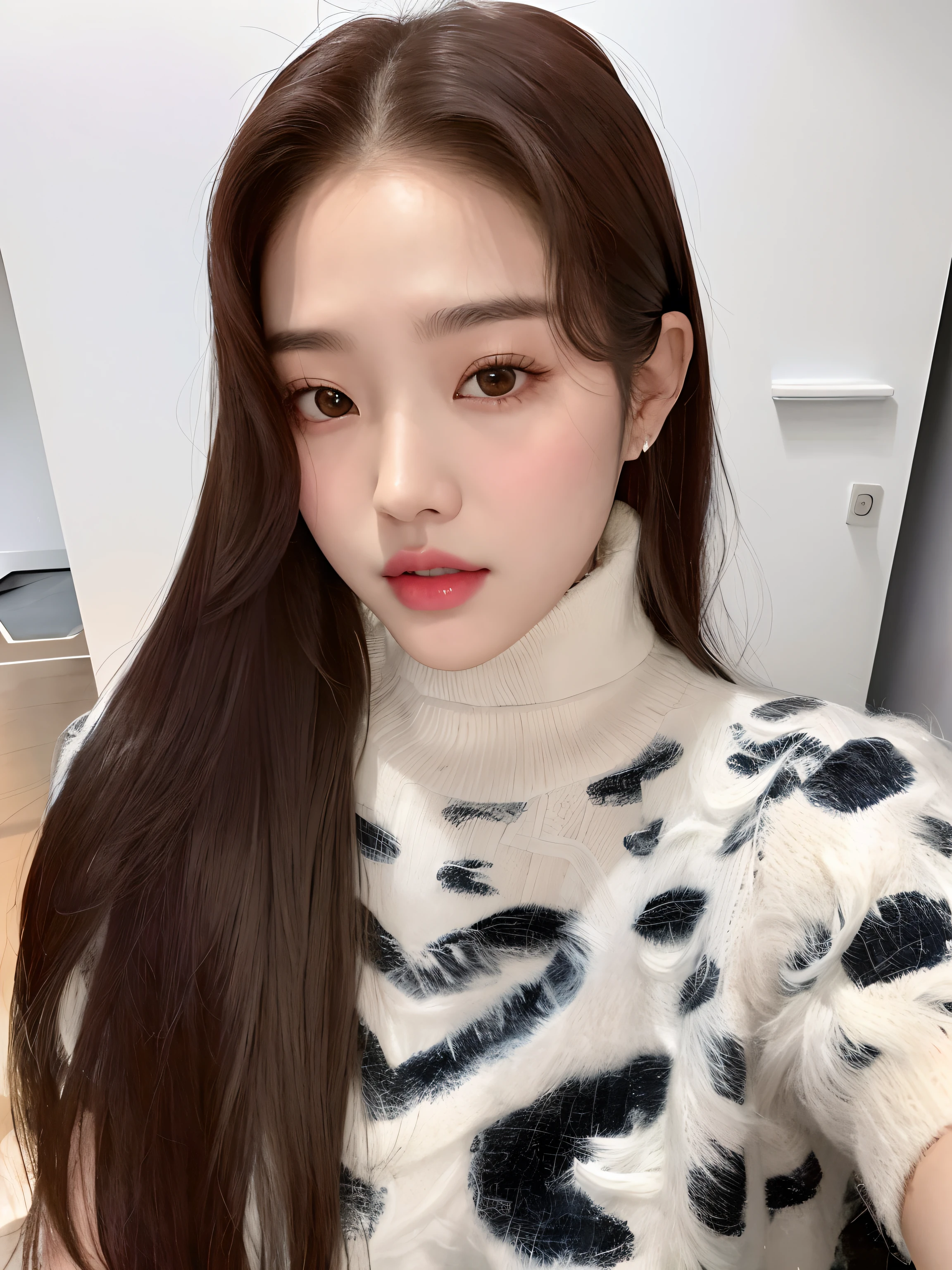 um close up de uma mulher com um pente de cabelo em um quarto, Lalisa Manobal, Jinyoung Canela, Jaeyeon Nam, maquiagem sul-coreana popular, Heonhwa Choe, Ulzzang, maquiagem coreana popular, wan adorable korean face, Dom Yunjoo, Lee Ji - Eun, Lee Ji-eun, Parque Ji-min, Hwang SE - EM
