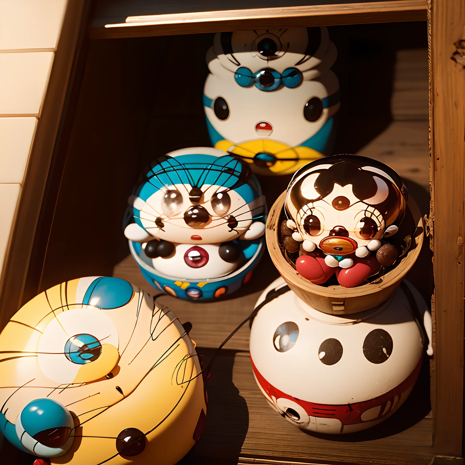 masterpiece、top-quality、ultra-detailliert、(Chibi doraemon:1.5)、Doors Everywhere、Bamboo copter