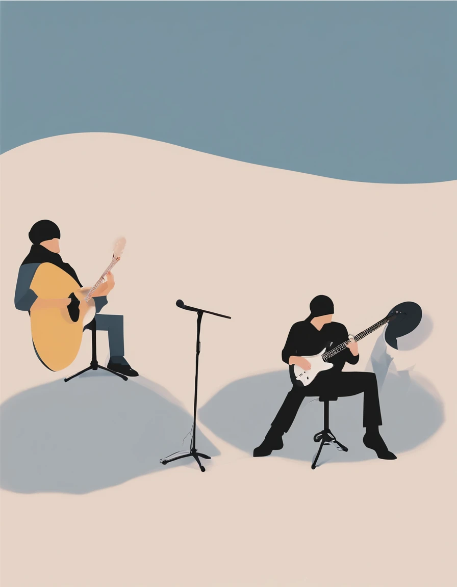 banda de rock Nirvana tocando em um show
