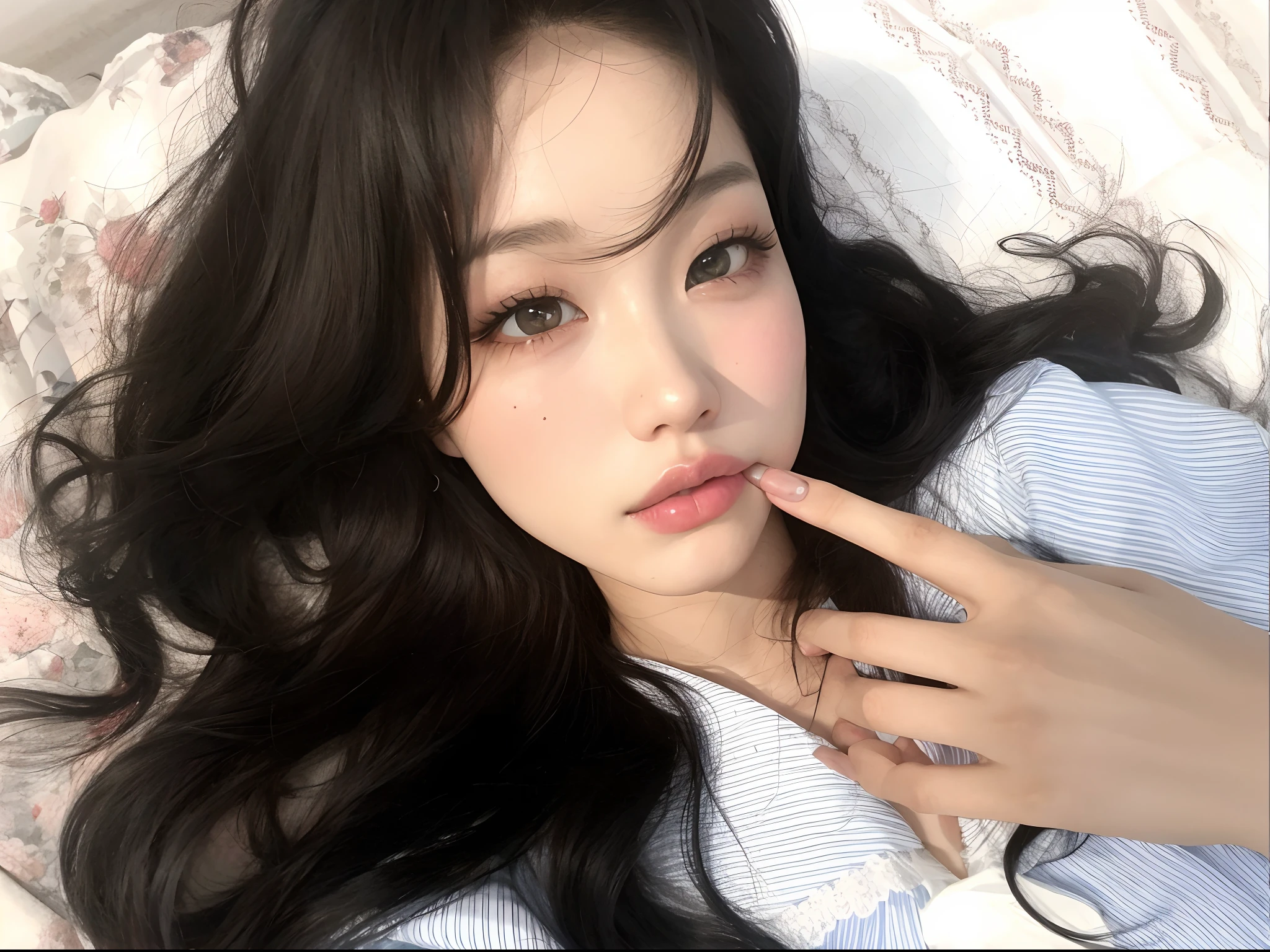 Mulher com cabelos longos e camisa azul posando para uma foto, 18 anos, 1 6 anos, 19-year-old girl, 2 Modelo feminina de 4 anos, com cabelos longos, Asian girl, Lalisa Manobal, Beautiful Asian girl, Asian girl with long hair, Anna Nikonova aka Newmilky, 21 anos