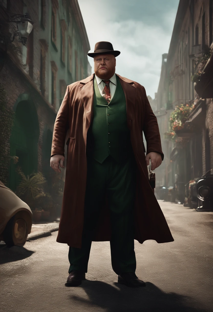 um homem com barba segurando uma faca, barba vermelha, baron harkonnen, barba avermelhada, mafia background hyper detailed, Rei do crime, kingpin, ! baron harkonnen!, gta artstyle, Atarracado, Rich Heritage, gangster, mafioso, action bronson, ((irlandes)), (ruivo)