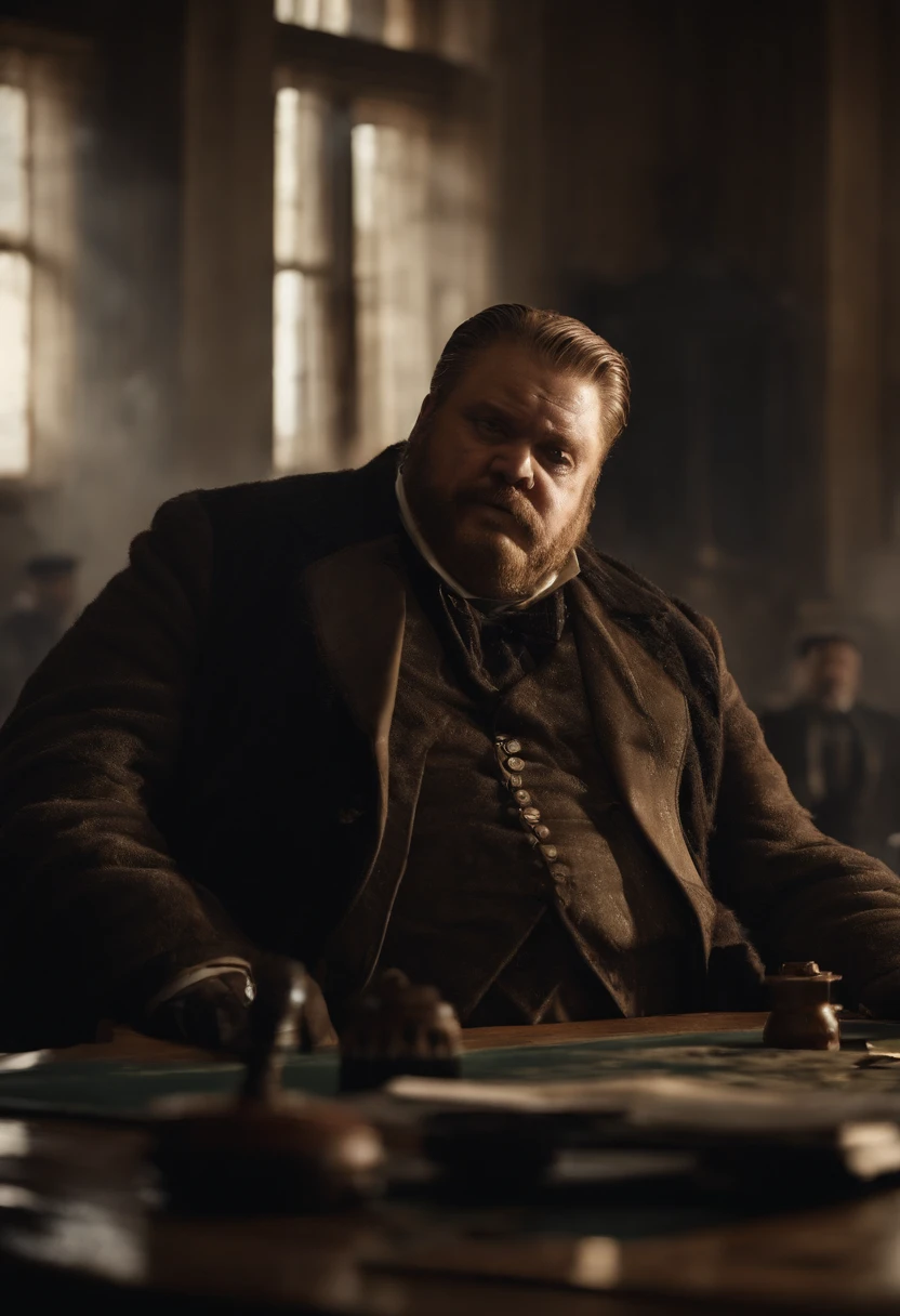 um homem com barba segurando uma faca, barba vermelha, baron harkonnen, barba avermelhada, mafia background hyper detailed, Rei do crime, kingpin, ! baron harkonnen!, gta artstyle, Atarracado, Rich Heritage, gangster, mafioso, action bronson, ((irlandes)), (ruivo)