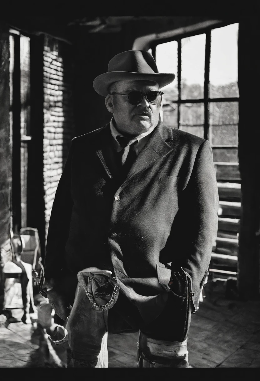 um homem com barba segurando uma faca, barba vermelha, baron harkonnen, barba avermelhada, mafia background hyper detailed, Rei do crime, kingpin, ! baron harkonnen!, gta artstyle, Atarracado, Rich Heritage, gangster, mafioso, action bronson, ((irlandes)), (ruivo), ((anos 80))