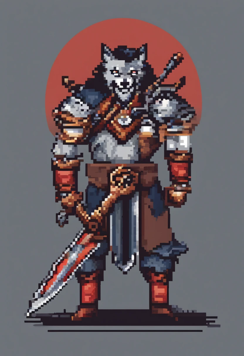 hombre-lobo, Armadura de guerrero, con espada en mano, Taberna Medieval, Altamente detallado, 8k, Alta calidad