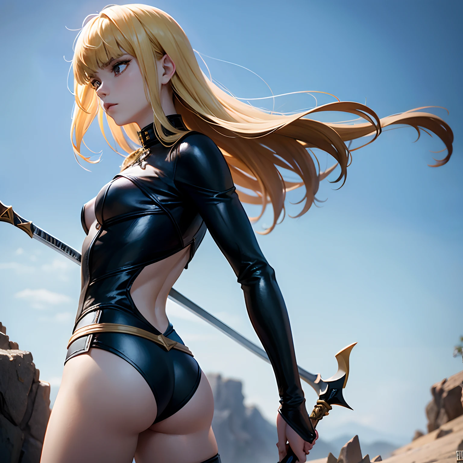 Sofia Lillis, Magik x Hombres, illyana rasputín , small butt young skinny body tiny, Gran espada, Escena del infierno, Pose ruda, Dramatic Wind Scene, blonde hair, flequillo