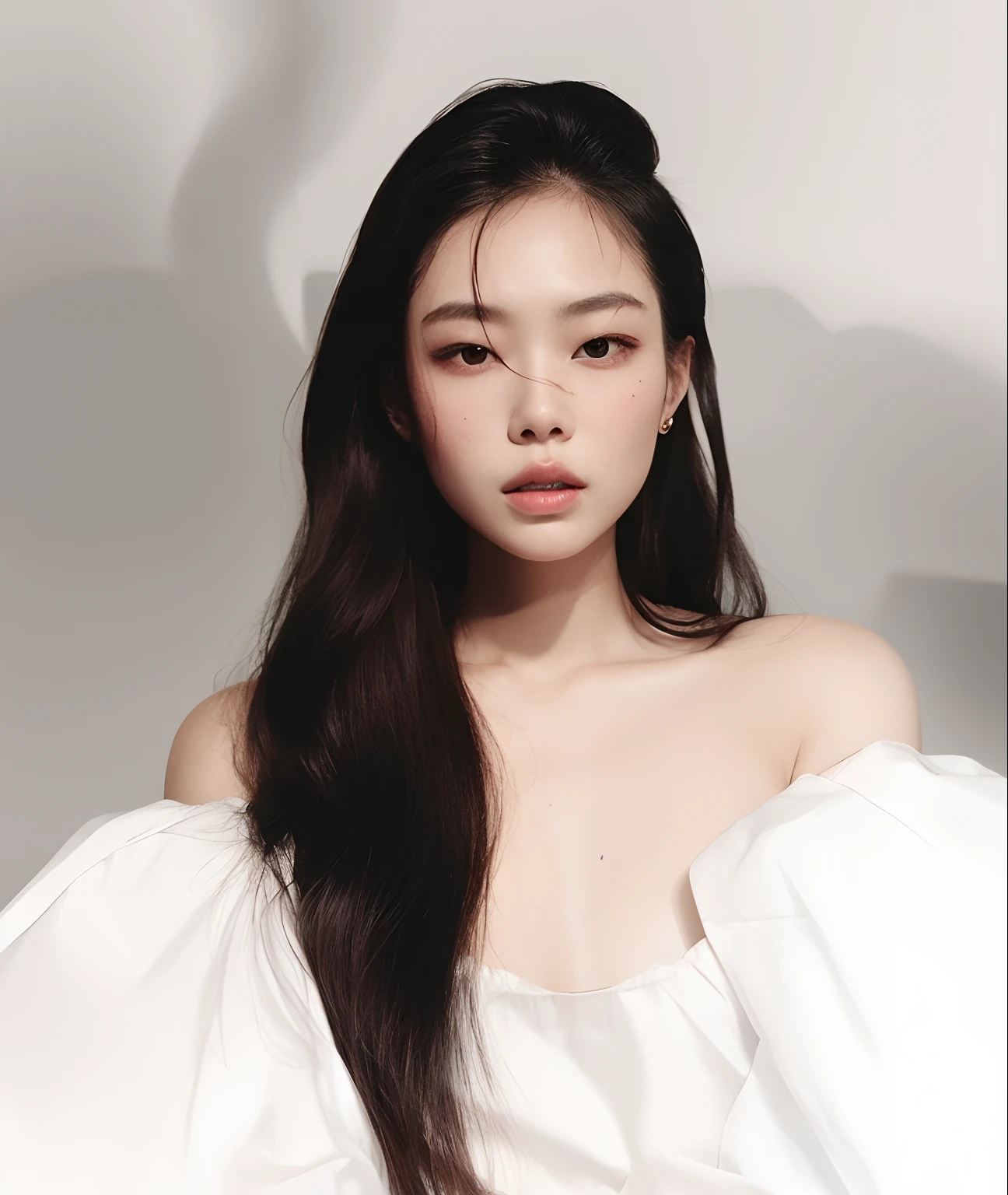 Mulher com cabelos longos e camisa branca posando para uma foto, 18 anos, 1 6 anos, 19-year-old girl, 2 Modelo feminina de 4 anos, com cabelos longos, Asian girl, Lalisa Manobal, Beautiful Asian girl, Asian girl with long hair, Anna Nikonova aka Newmilky, 21 anos