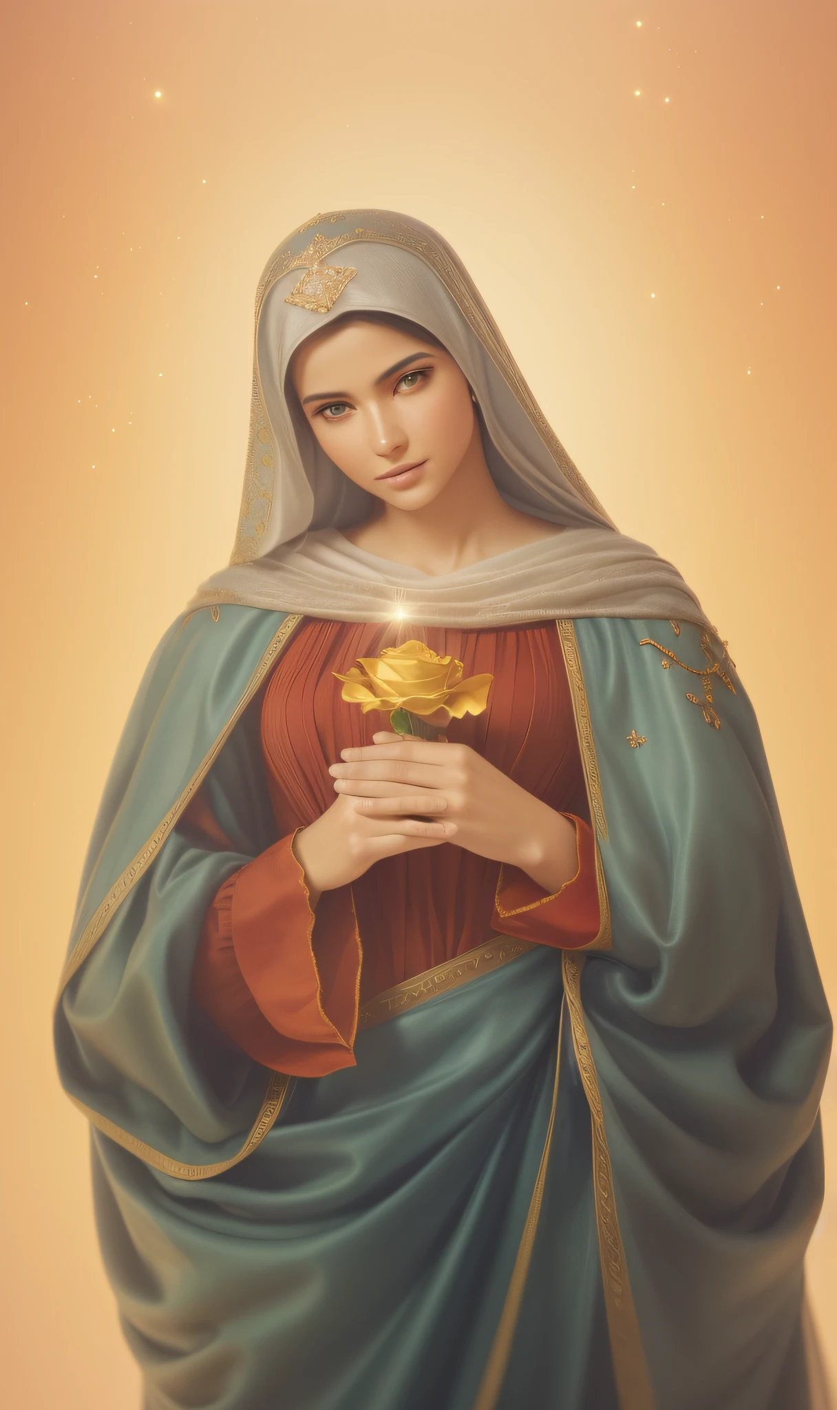 Holy VIRGIN MARY MYSTICAL ROSE, 19 years old, DULCE E INOCENTE MIRADA ANGELICAL, ultra detailed fine art photography, Aura de medianoche, cielo nocturno, Cara hermosa detallada, Dreamy, resplandeciente, retroiluminado, glamur, Mica, sombras, oil on canvas, Pinceladas, Suave, ultra-high def, 8k, Motor Unreal 5, Ultra Sharp Focus, Arte de Alberto Seveso, Artgerm, loish, Sf, Obra maestra de arte intrincada, ominoso, matte paint movie poster, golden ratio, tendencias en CGSociety, intrincado, epopeya, tendencias en Artstation, por artgerm, Altamente detallado, vibrant production cinematic character render ultra high quality model