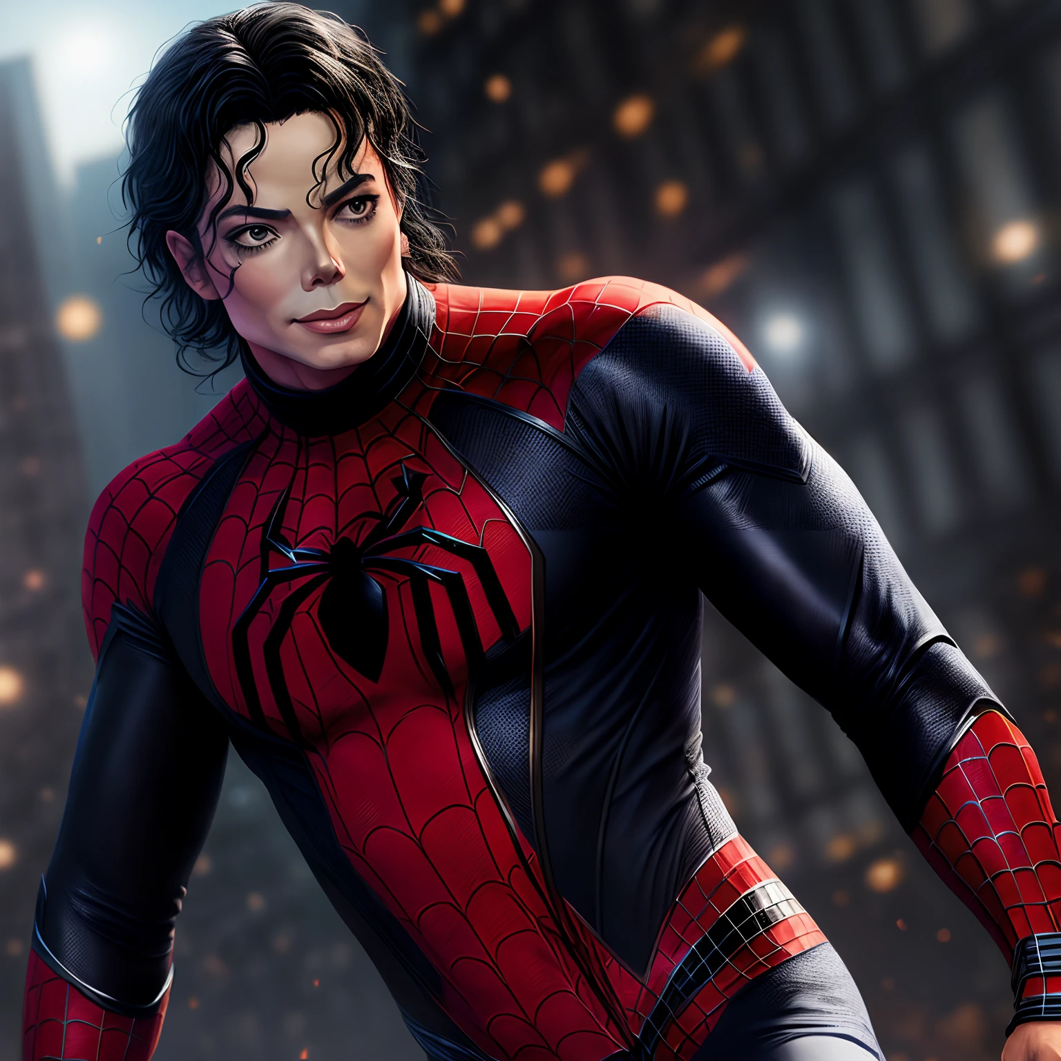 Spider-Man dressed as Michael Jackson --auto --s2