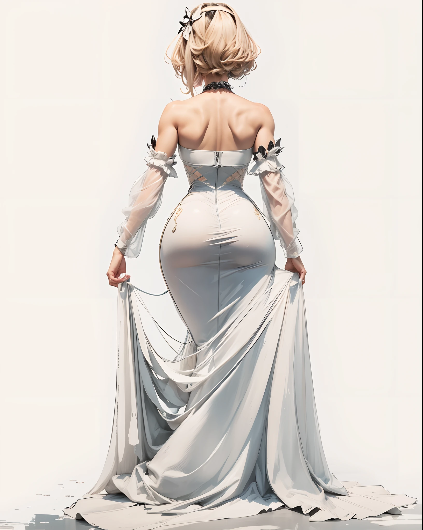 Uma Mulher, Sexy, de costas, Extremamente realista