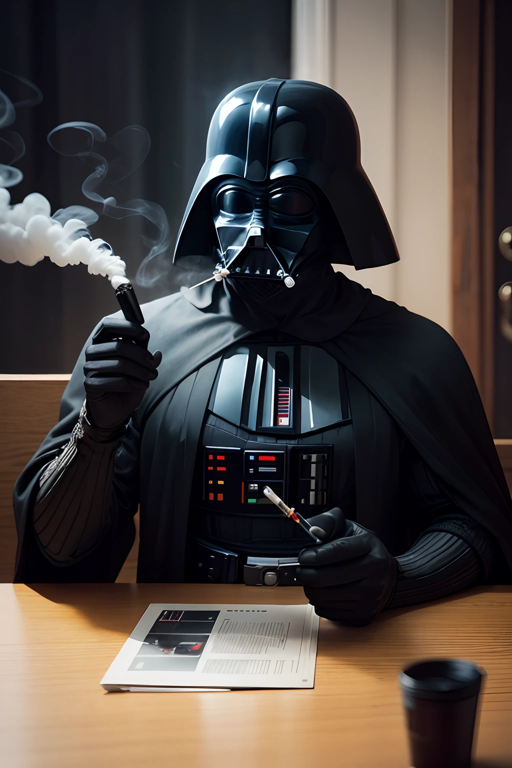 Darthvader smoking weed