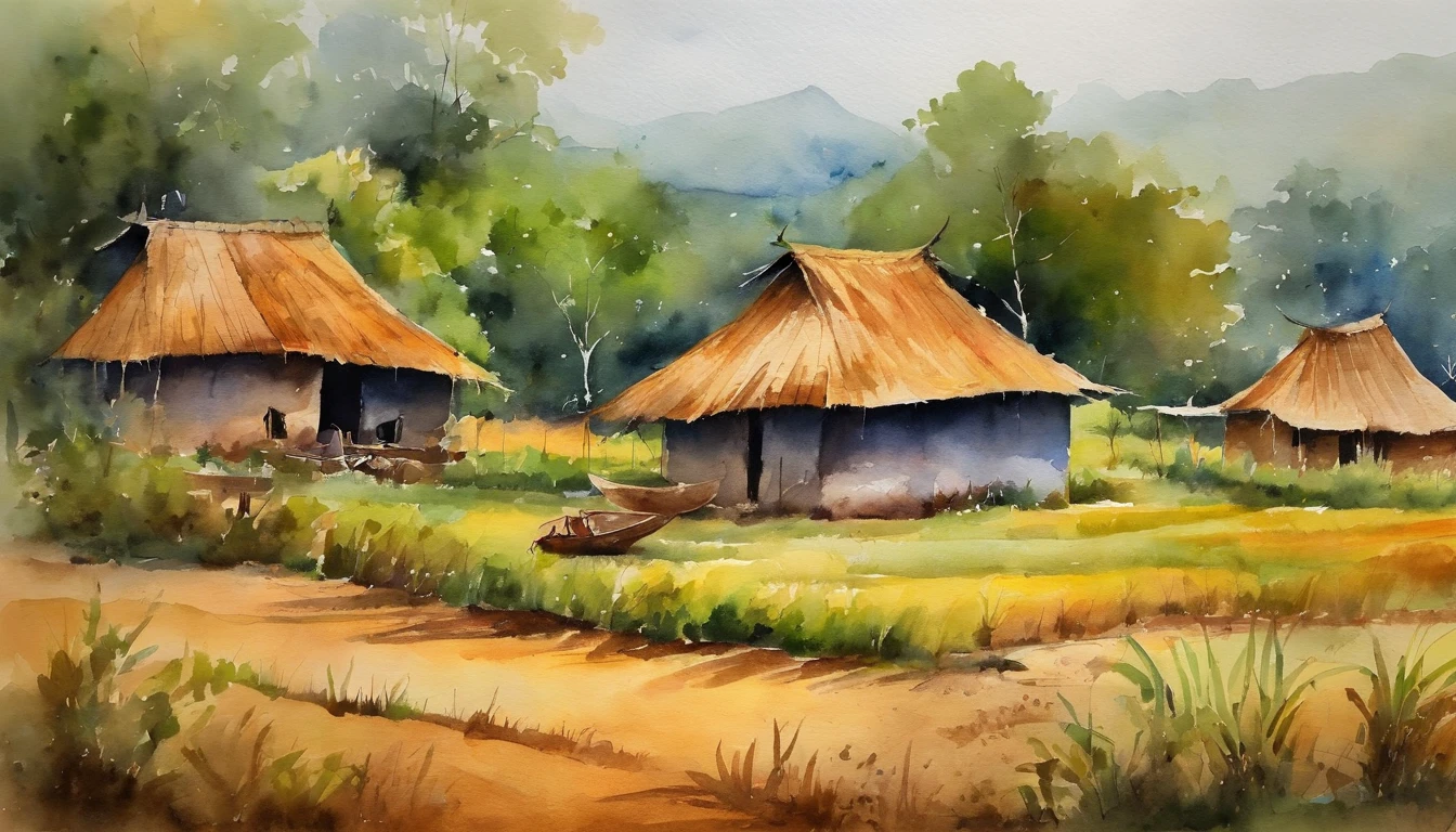 myanmar burmese village, Farm and cottage, farmer girls