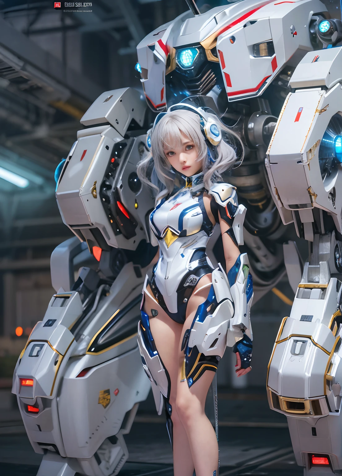 masterpiece, highest quality(:1.2), Very detailed, Japanese Android Girl,plump,Control panel,Squat,Mechanical Hand,Robotic arms and legs, Black sponge joint,Blunt bangs,White robot body,Ceramic body,White long boots,Perfect Cyborg Girl,Charging Spot,She is charging now,blue eyes, Extremely realistic texture, Human-like skin, Realistic Hair, Realistic metal texture, Professional Lighting, (RAW Photos), Realistic