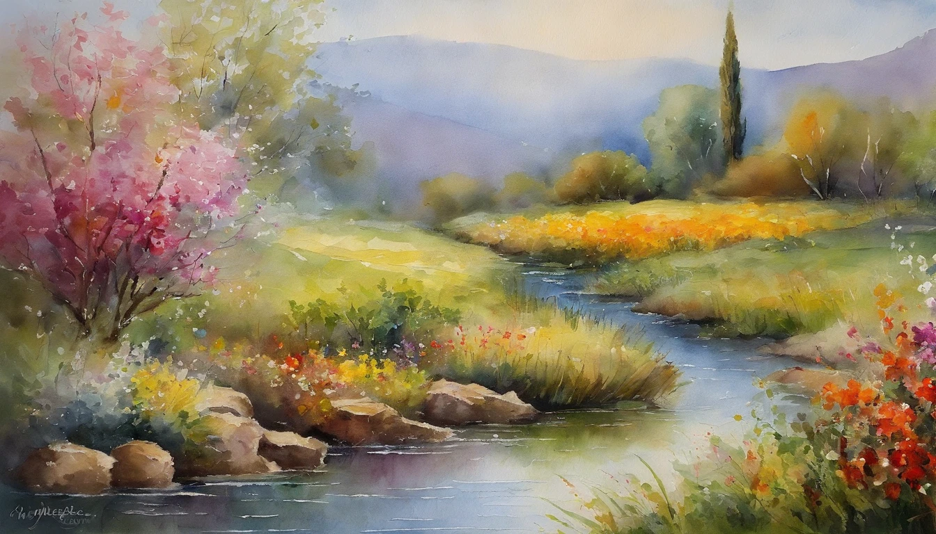 ​masterpiece、top-quality、Impresionismo,Paintings by professional painters,Claude Monet,Hinageshi Field