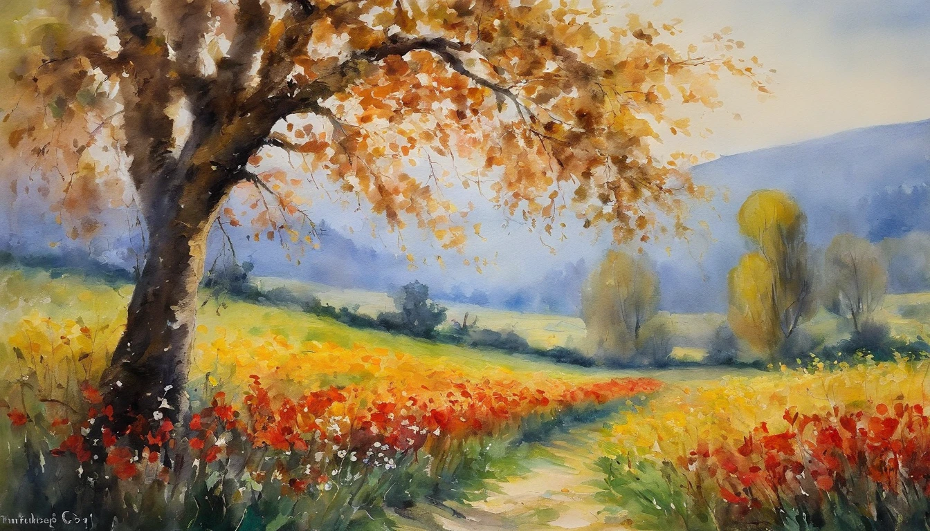 ​masterpiece、top-quality、Impresionismo,Paintings by professional painters,Claude Monet,Hinageshi Field